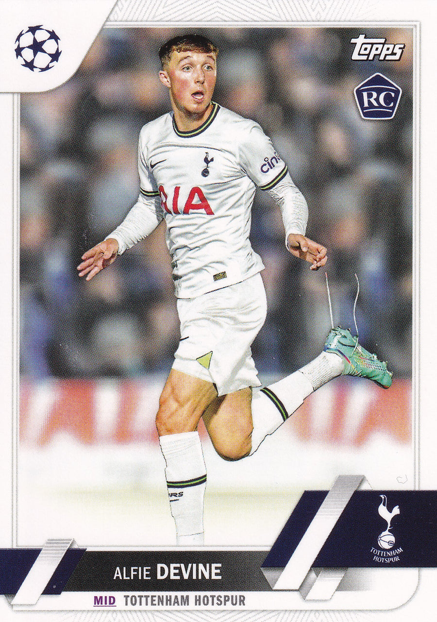 129. ALFIE DEVINE - TOTTENHAM HOTSPUR - ROOKIE CARD