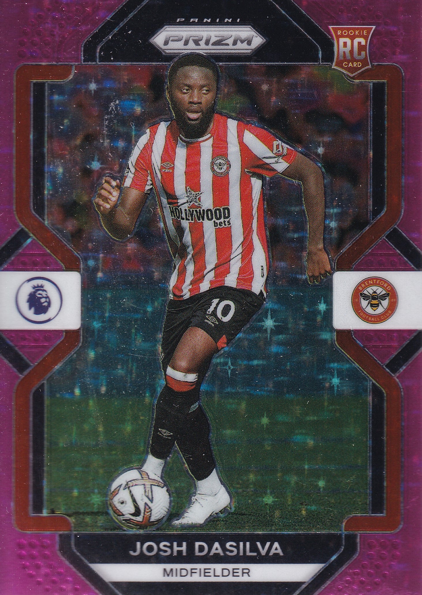 044. JOSH DASILVA - BRENTFORD - ROOKIE CARD - PINK