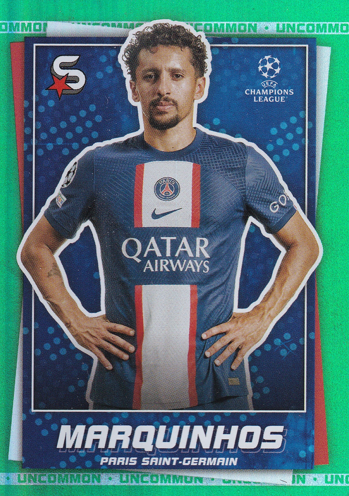 128. MARQUINHOS - PARIS SAINT-GERMAIN - GREEN UNCOMMON