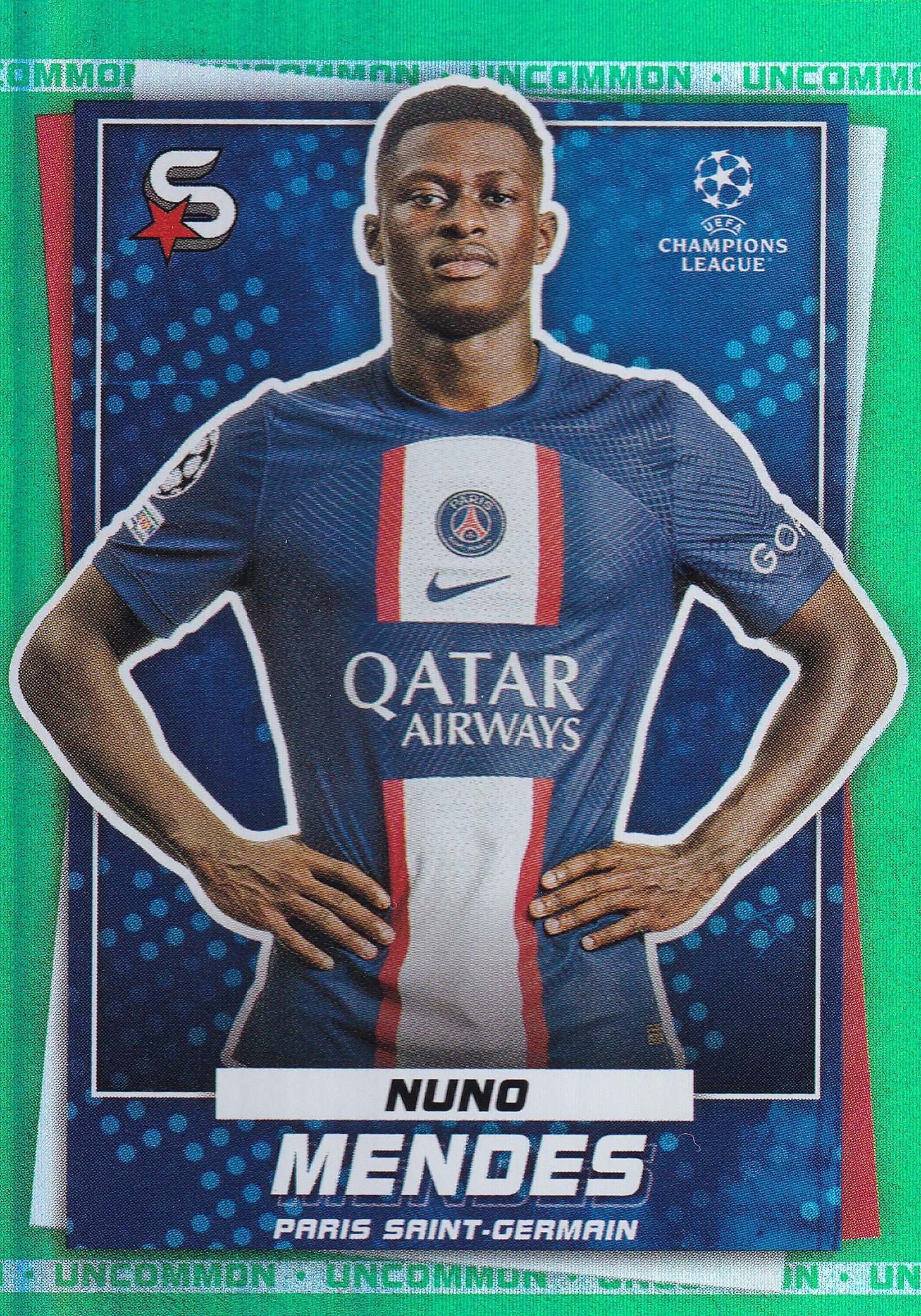 129. NUNO MENDES - PARIS SAINT-GERMAIN - GREEN UNCOMMON