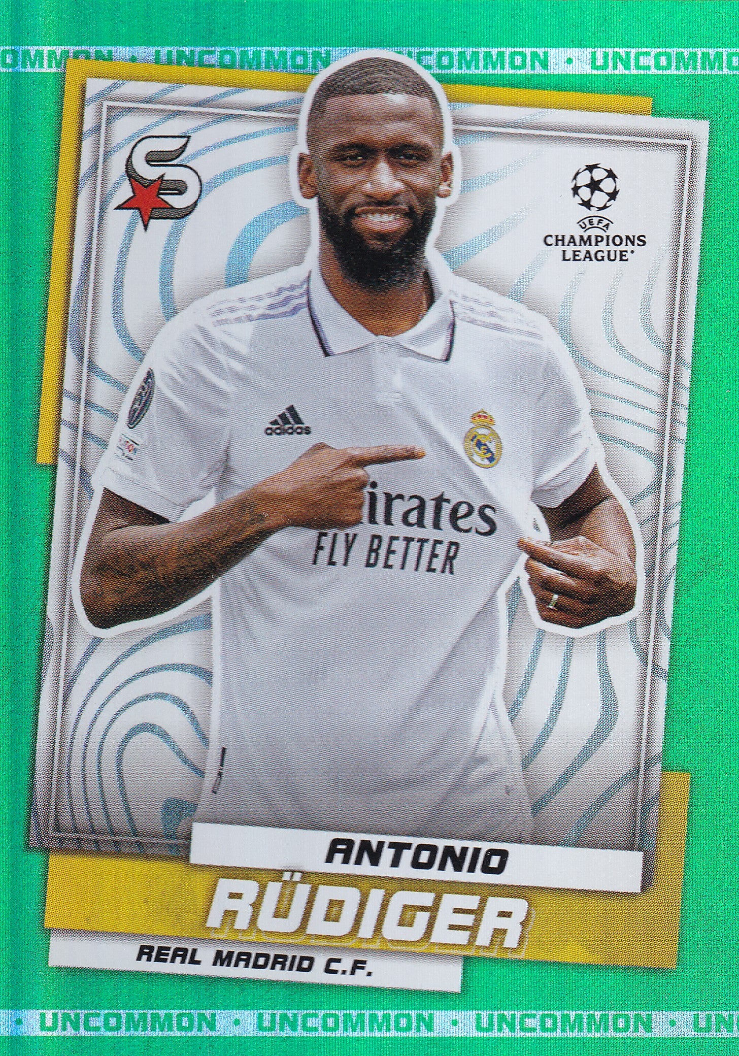 039. ANTONIO RUDIGER - REAL MADRID C.F. - GREEN UNCOMMON
