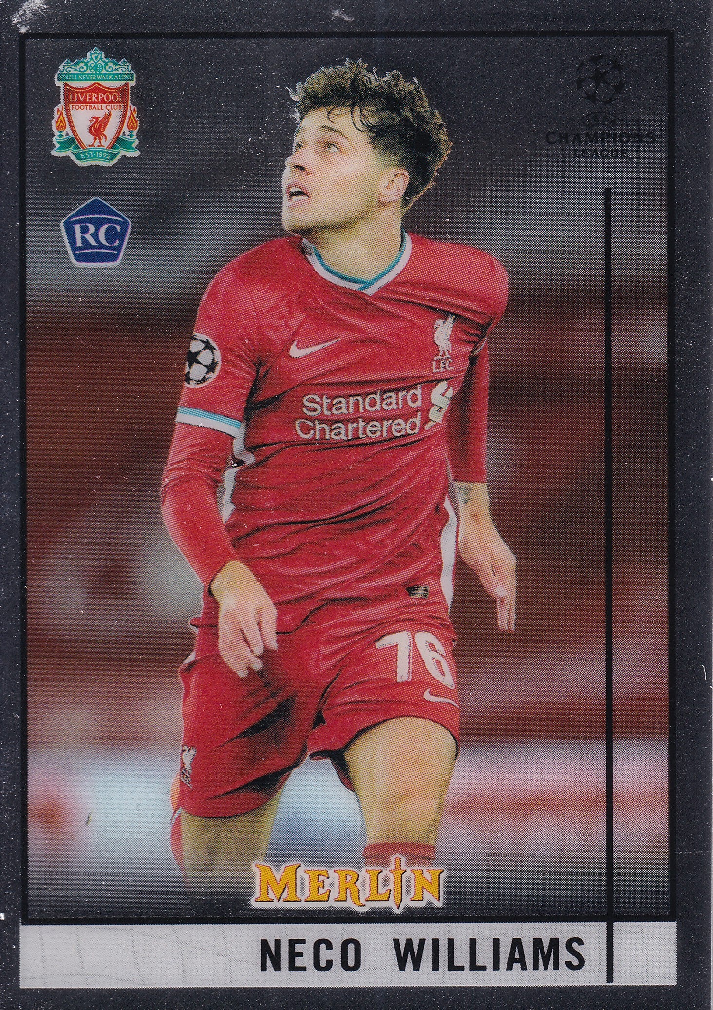 032. NECO WILLIAMS - LIVERPOOL FC - ROOKIE CARD