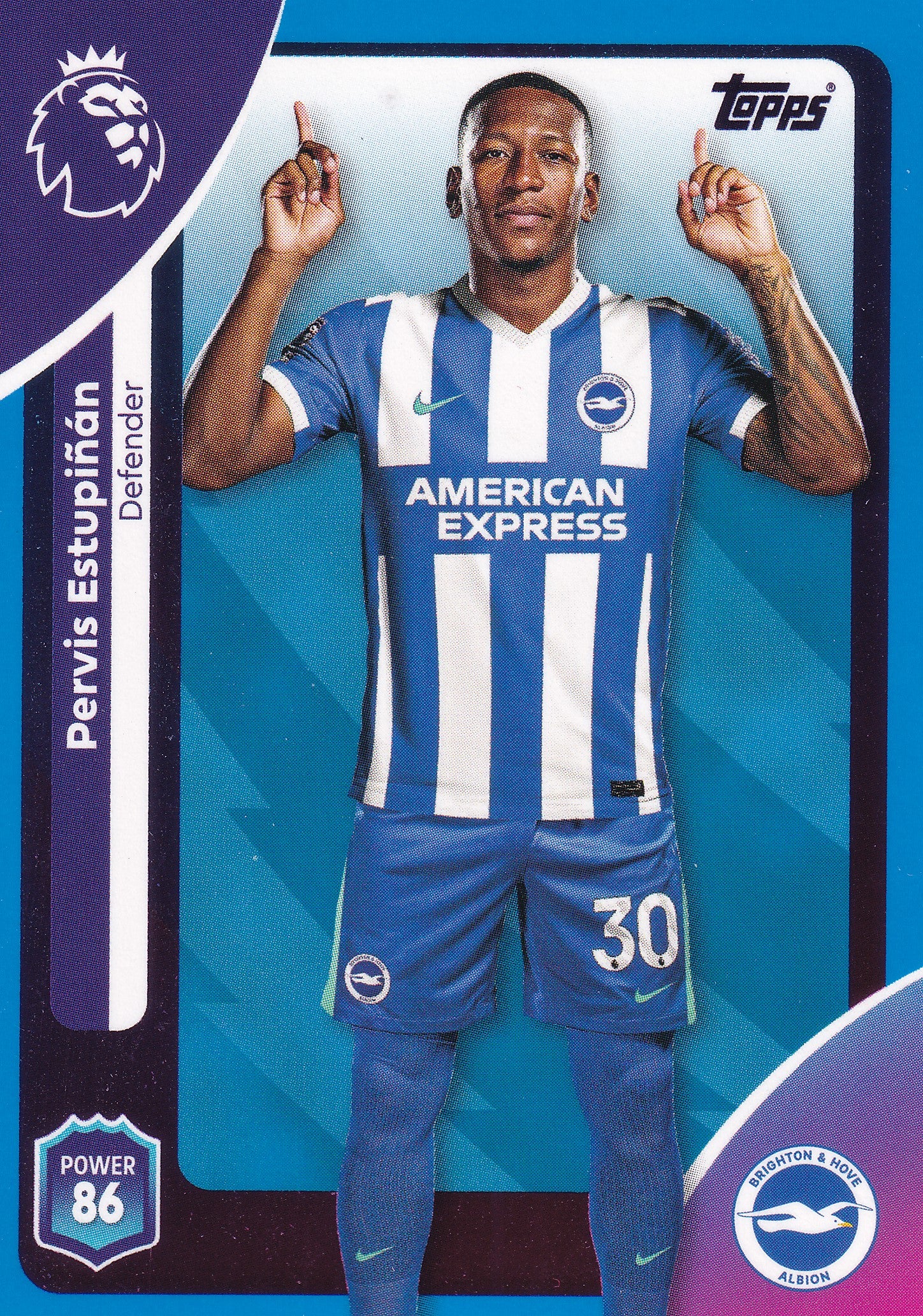 076. PERVIS ESTUPIÑAN - BRIGHTON & HOVE ALBION - BLUE PARALLELL