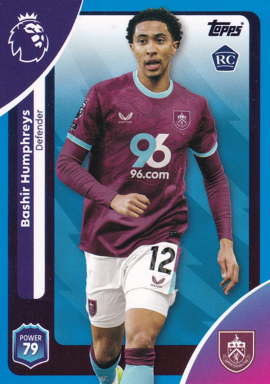 310. BASHIR HIMPHREYS - BURNLEY FC - ROOKIE CARD - BLUE PARALLELL