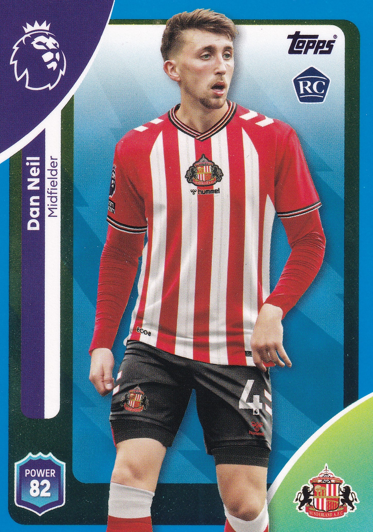 350. DAN NEIL - SUNDERLAND - ROOKIE CARD - BLUE PARALLELL