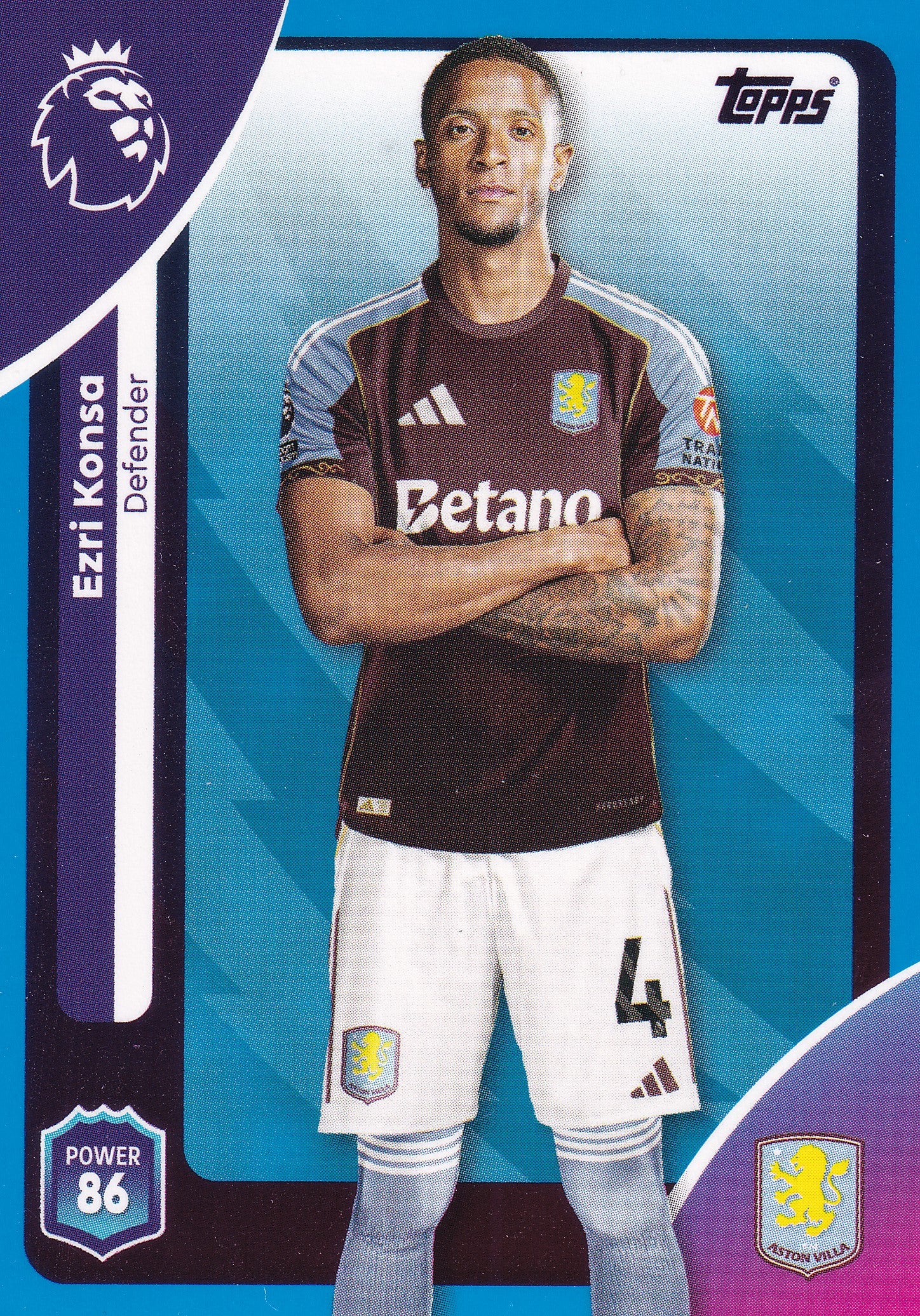 022. EZRI KONSA - ASTON VILLA - BLUE PARALLELL