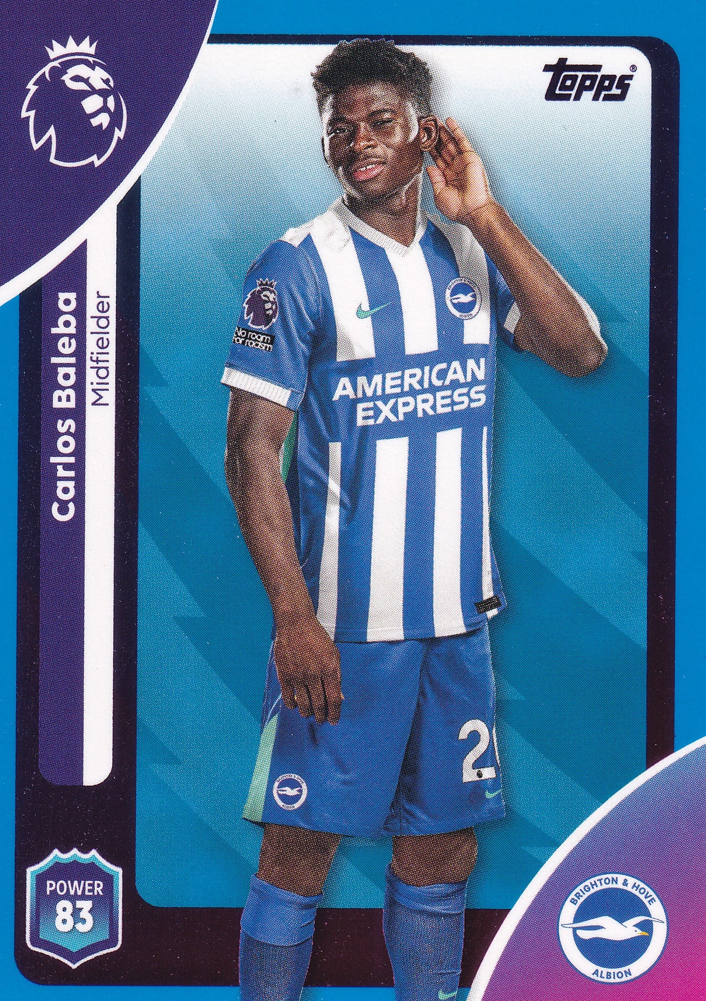 080. CARLOS BALEBA - BRIGHTON & HOVE ALBION - BLUE PARALLELL