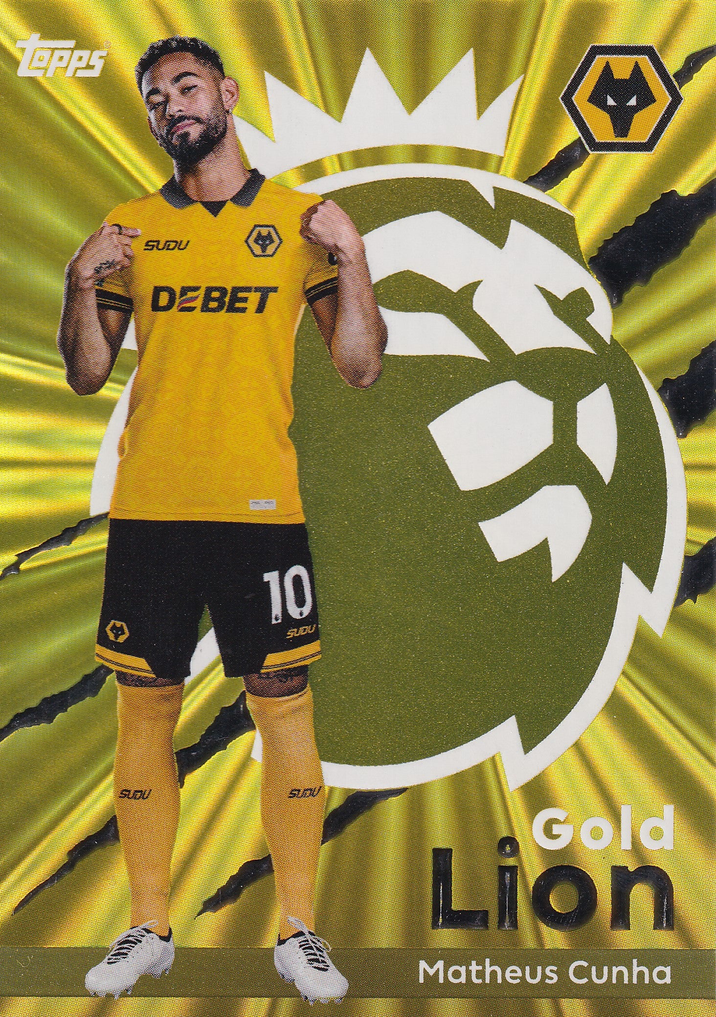 GL-18. MATHEUS CUNHA - WOLVERHAMPTON WANDERERS - GOLD LION