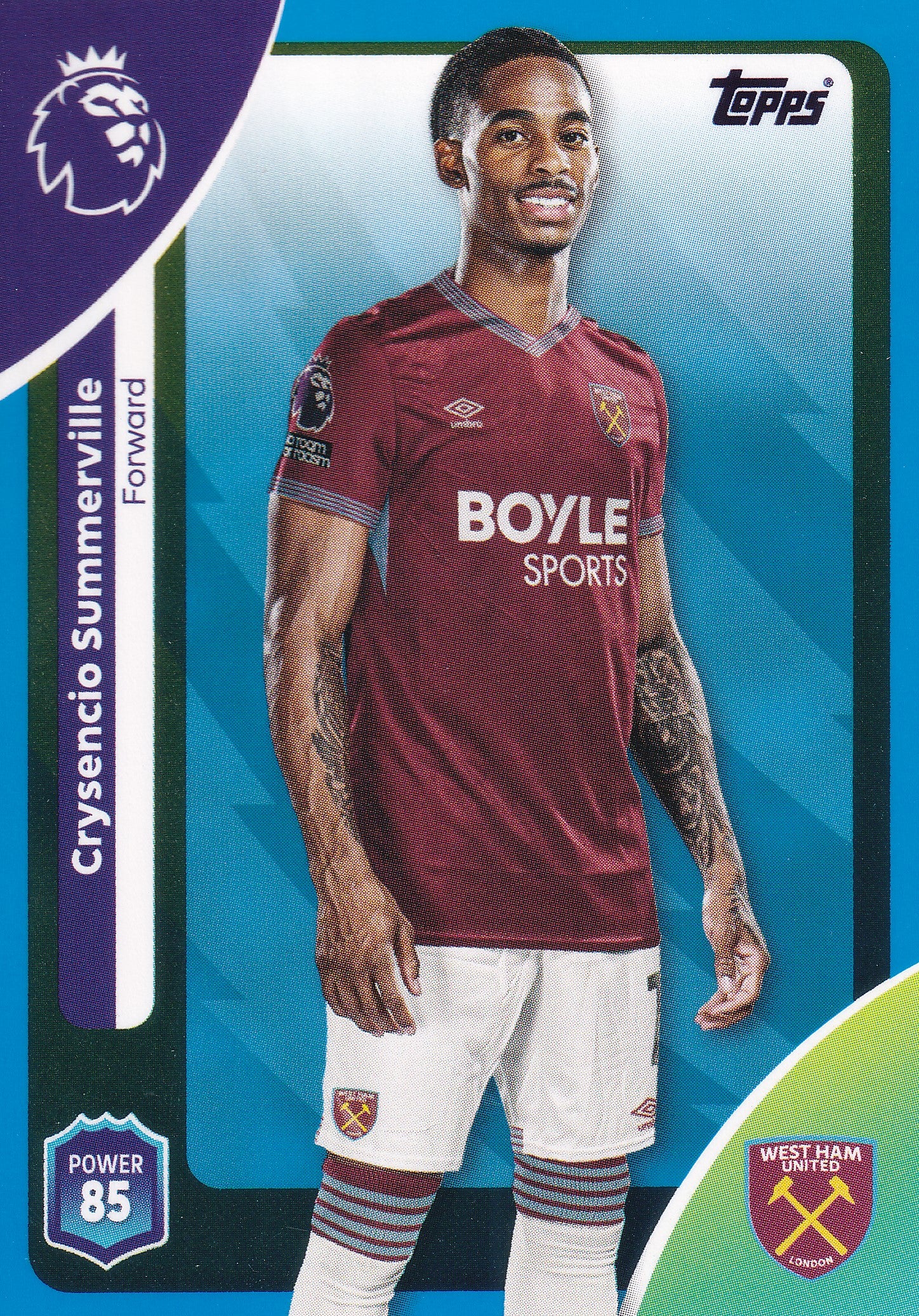 283. CRYSENCIO SUMMERVILLE - WEST HAM UNITED - BLUE PARALLELL