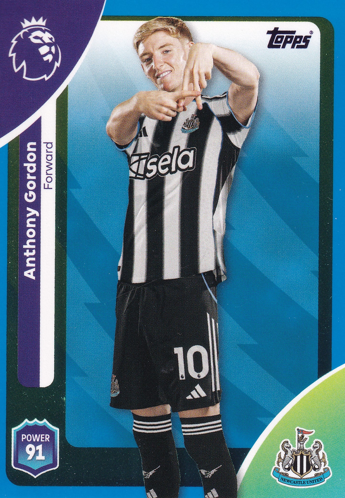 230. ANTHONY GORDON - NEWCASTLE UNITED - BLUE PARALLELL