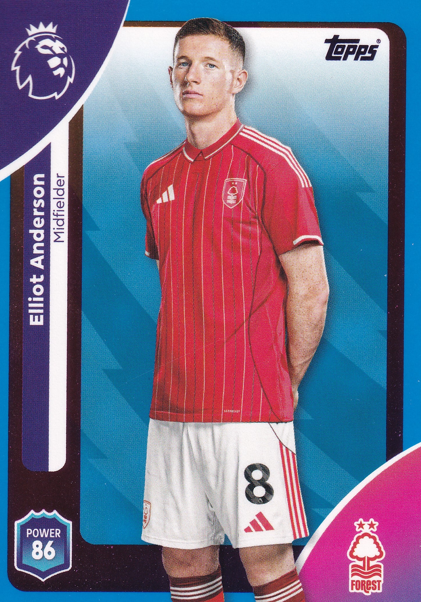 244. ELLIOT ANDERSON - NOTTINGHAM FOREST - BLUE PARALLELL