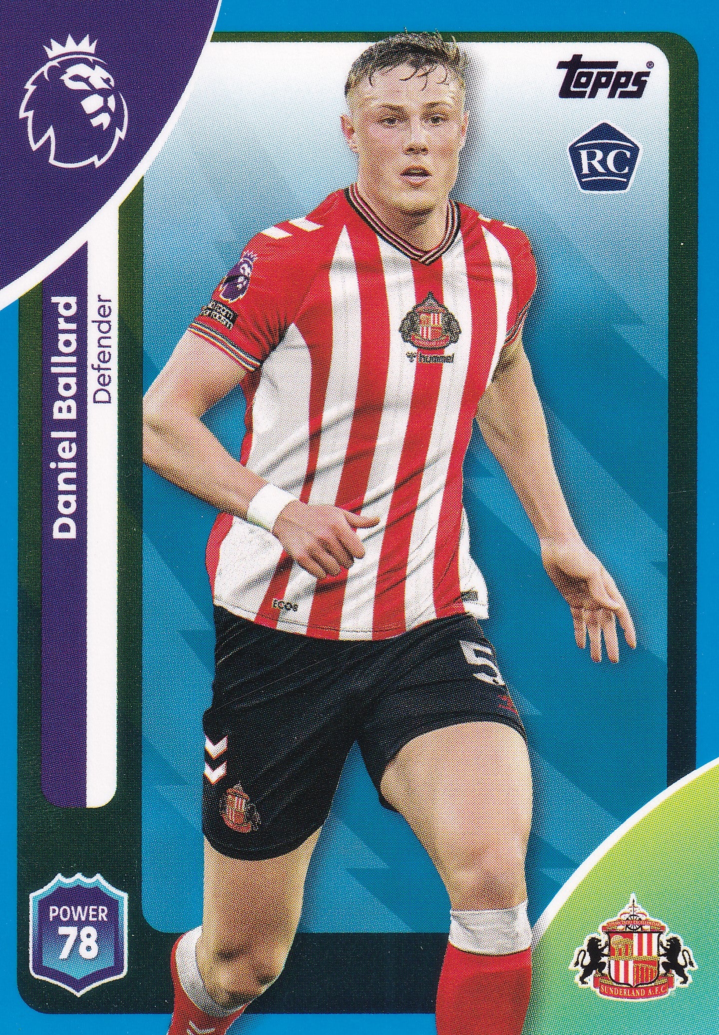 348. DANIEL BALLARD - SUNDERLAND - ROOKIE CARD - BLUE PARALLELL