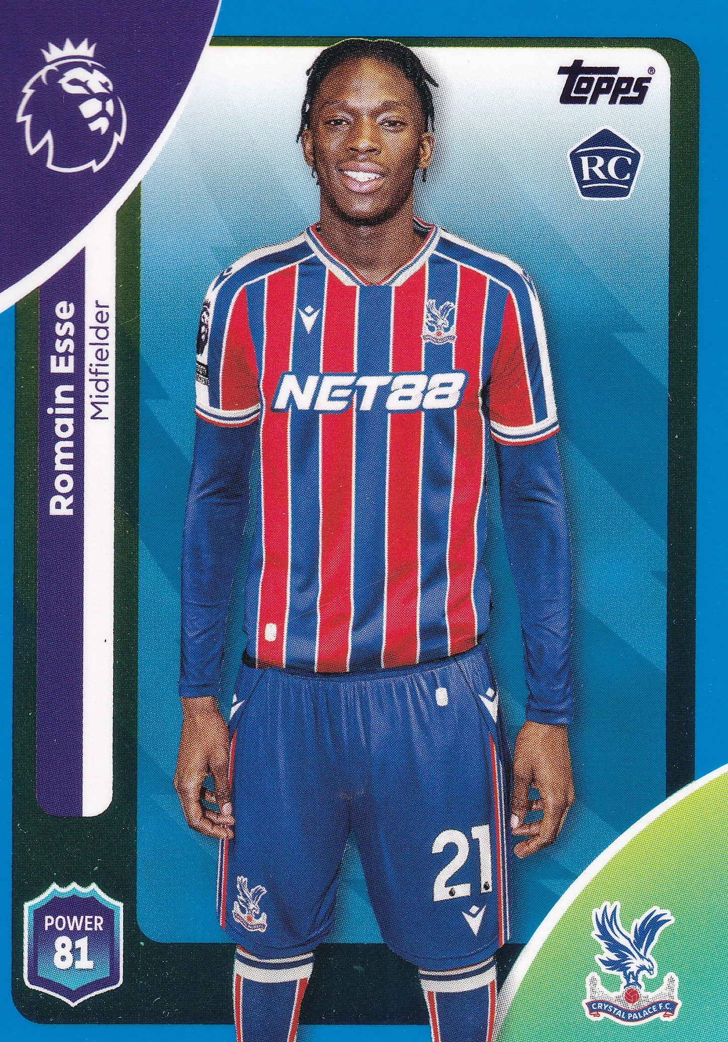 118. ROMAIN ESSE - CRYSTAL PALACE - ROOKIE CARD - BLUE PARALLELL
