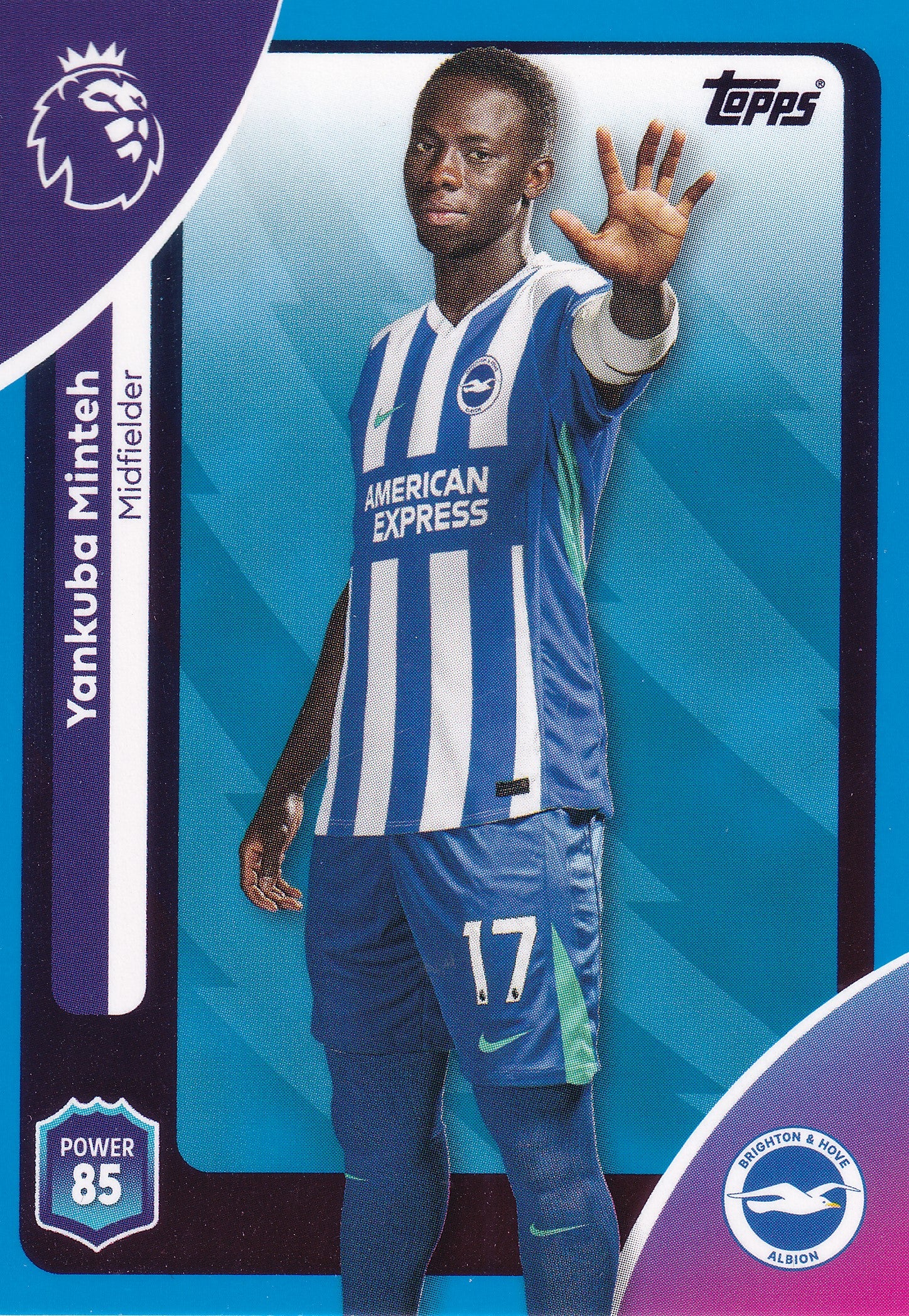 079. YANKUBO MINTEH - BRIGHTON & HOVE ALBION - BLUE PARALLELL