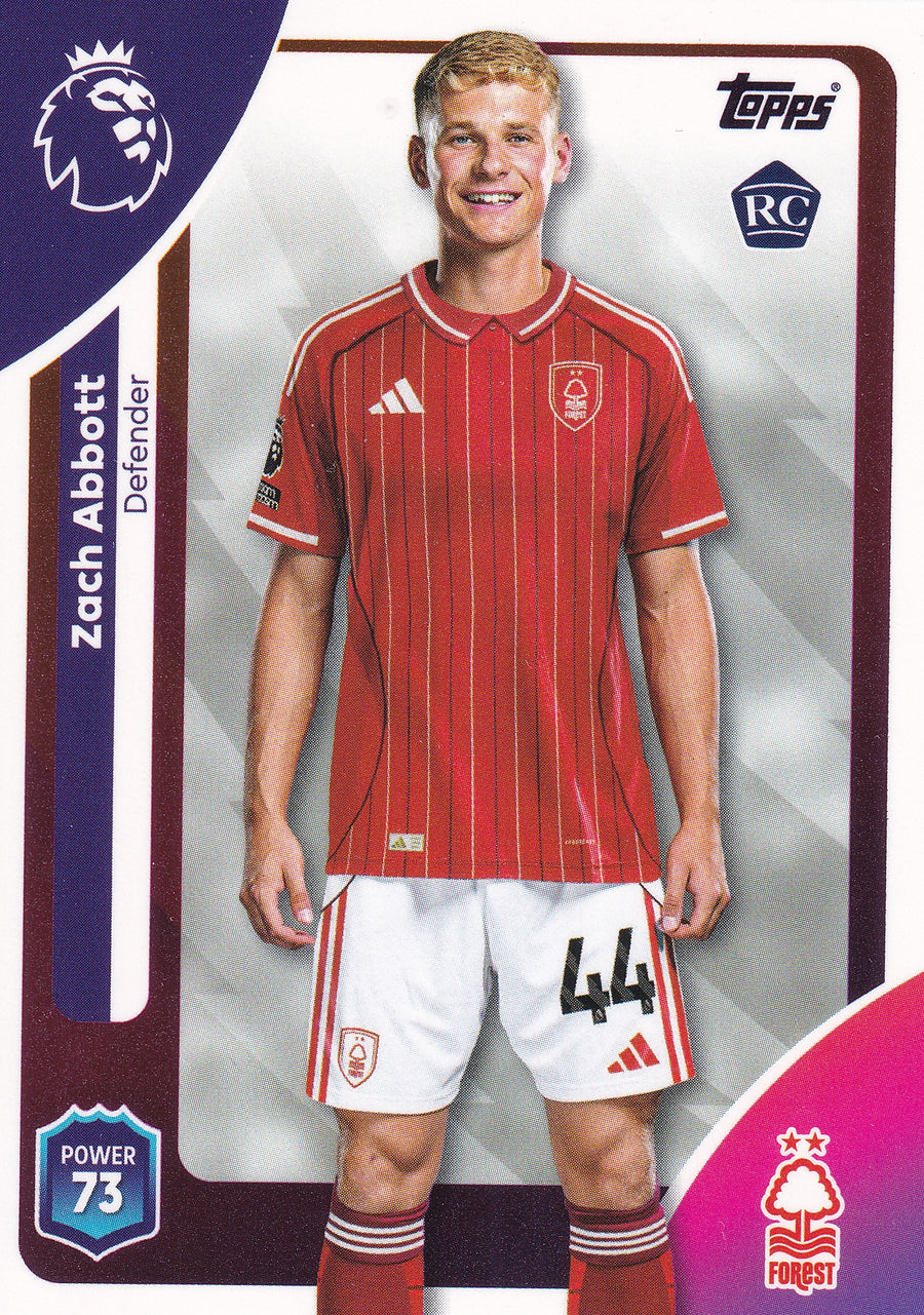 241. ZACH ABBOTT - NOTTINGHAM FOREST - ROOKIE CARD