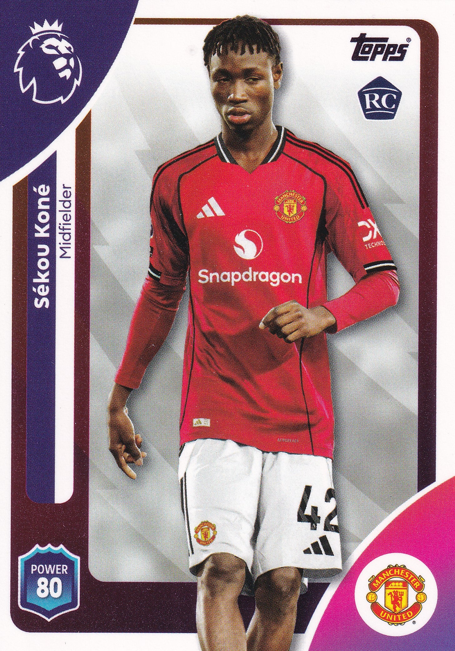 205. SEKOU KONE - MANCHESTER UNITED - ROOKIE CARD