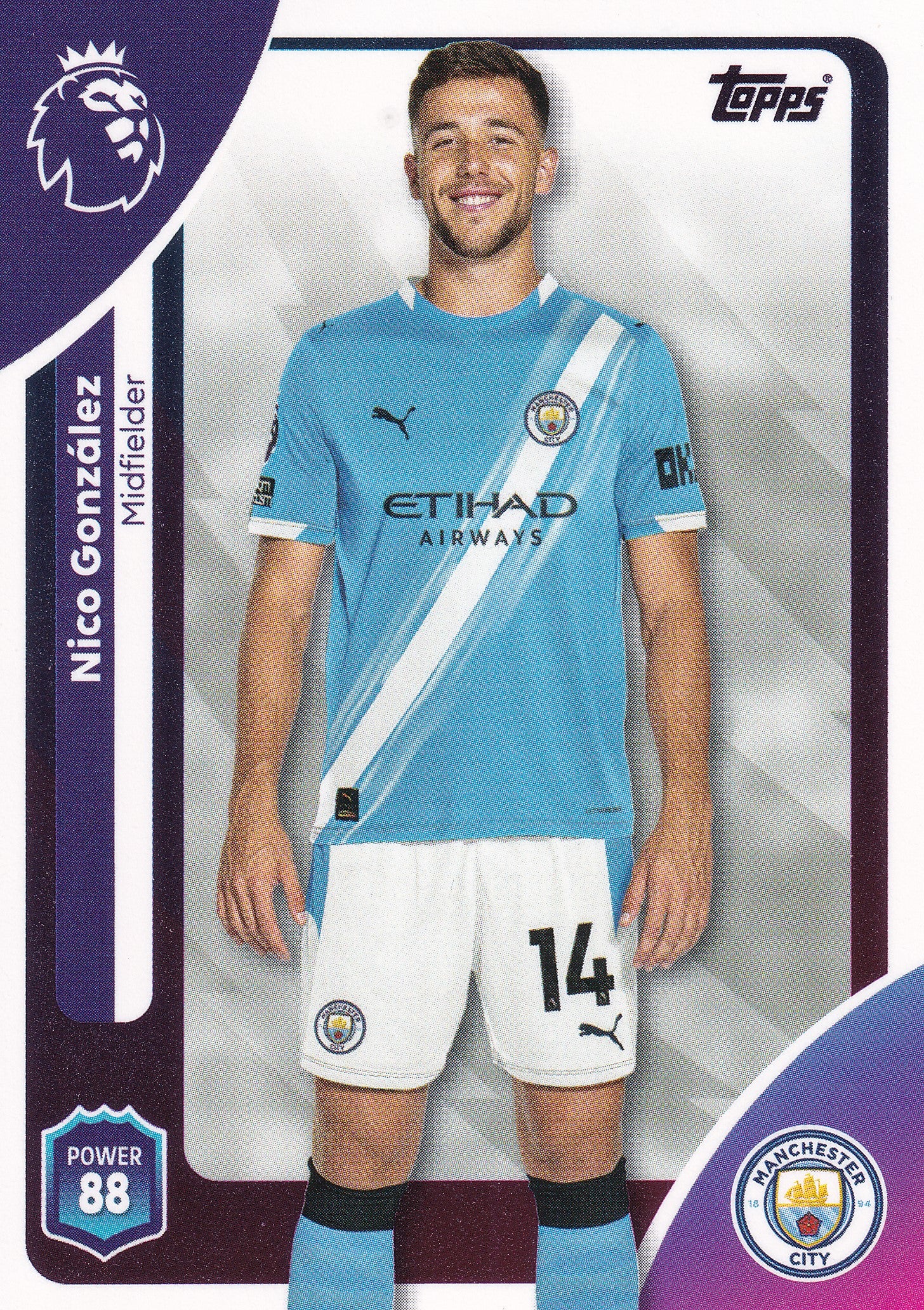 187. NICO GONZALEZ - MANCHESTER CITY - ROOKIE CARD