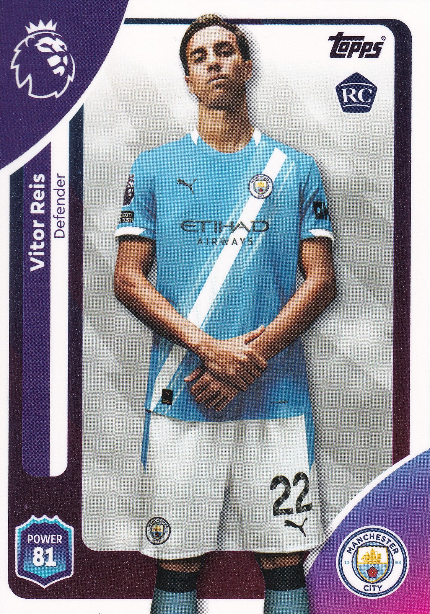 185. VITOR REIS - MANCHESTER CITY - ROOKIE CARD
