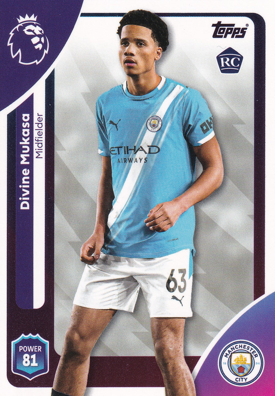 186. DIVINE MUKASA - MANCHESTER CITY - ROOKIE CARD