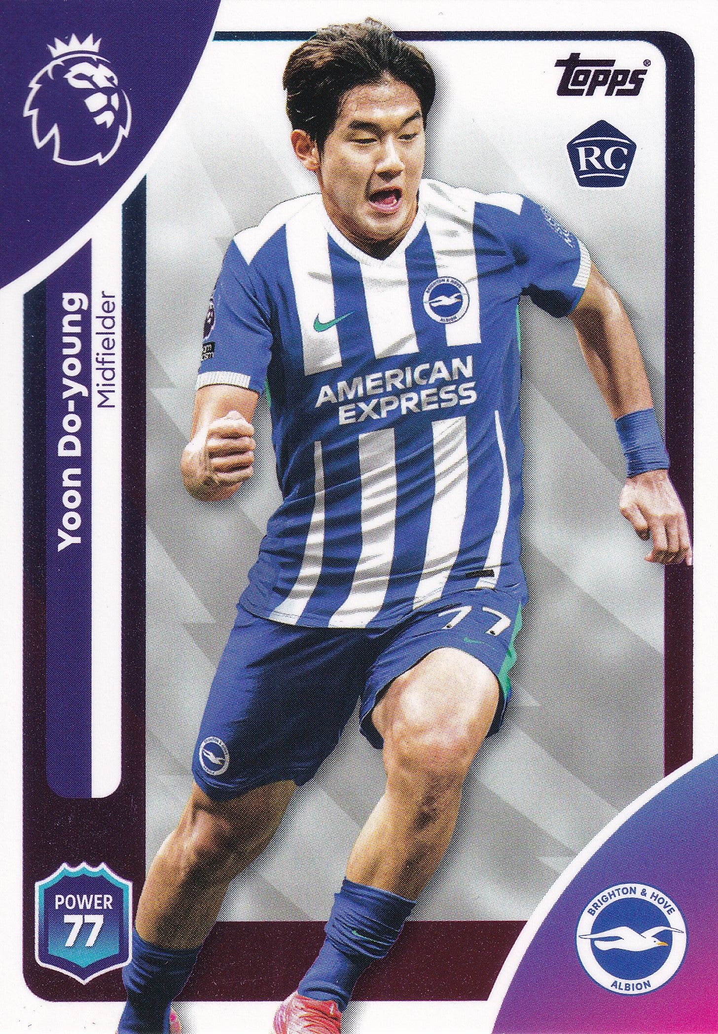 081. YOON DO-YOUNG - BRIGHTON & HOVE ALBION - ROOKIE CARD