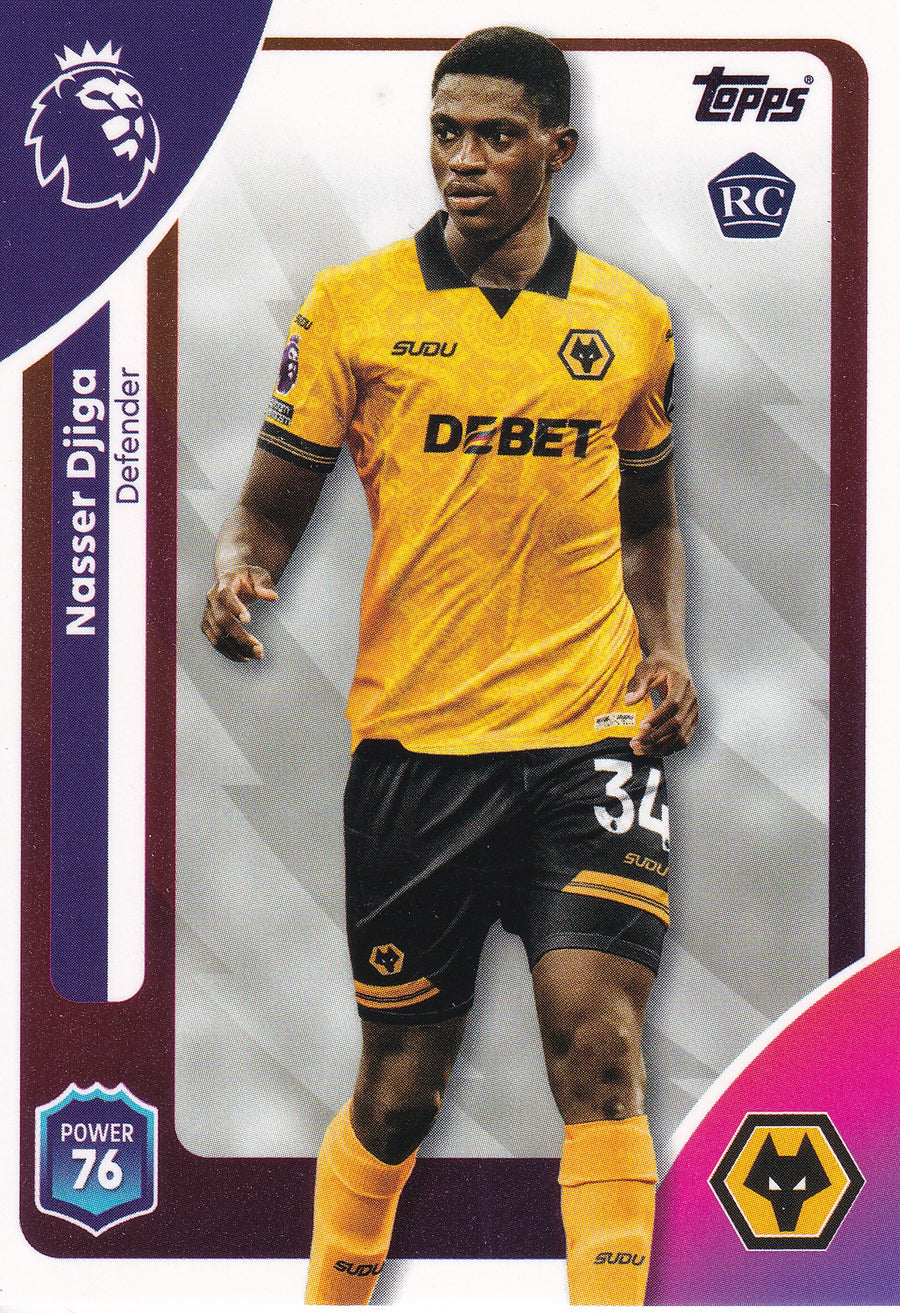 292. NASSER DJIGA - WOLVERHAMPTON WANDERERS - ROOKIE CARD
