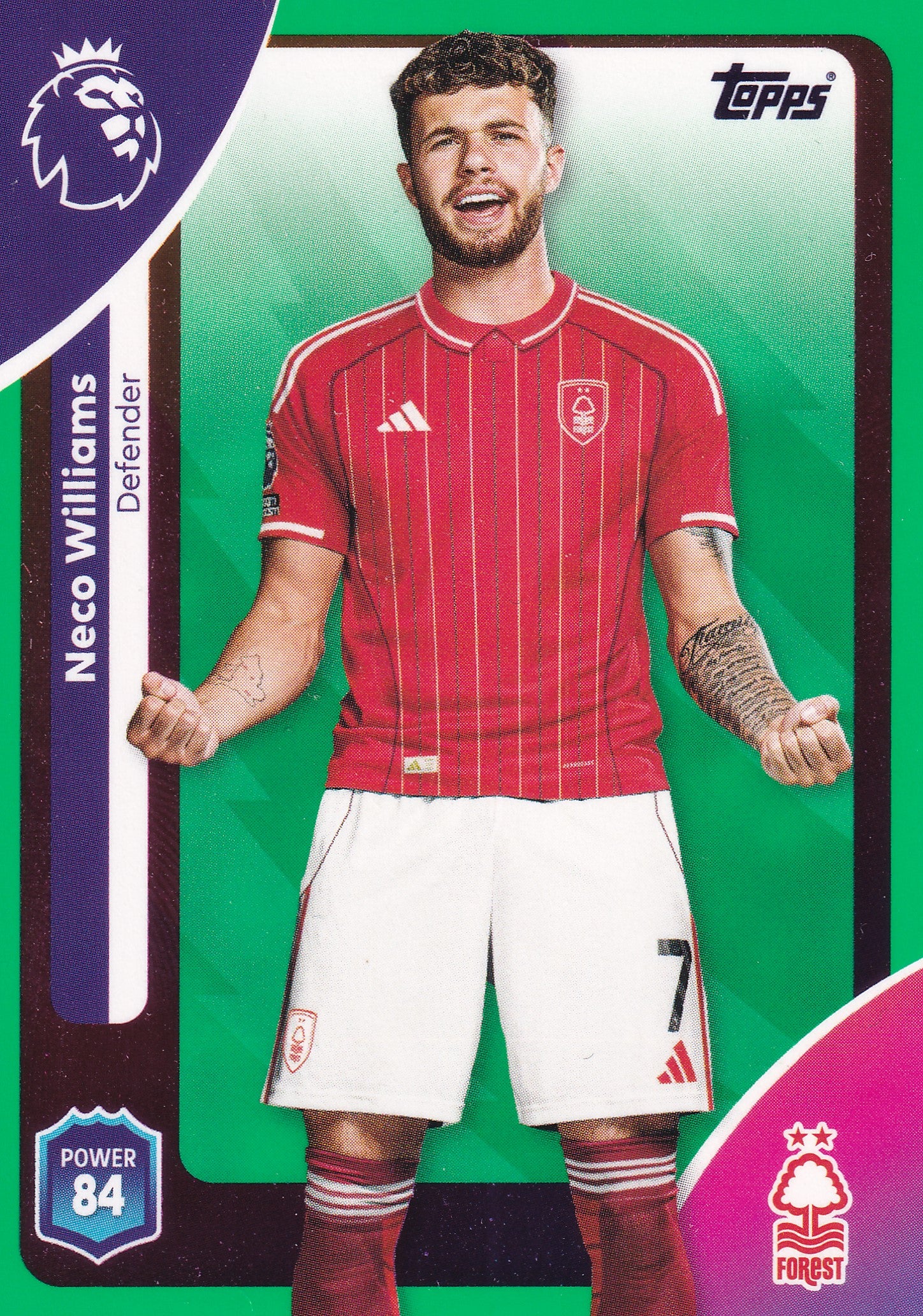 240. NECO WILLIAMS - NOTTINGHAM FOREST - GREEN PARALLELL