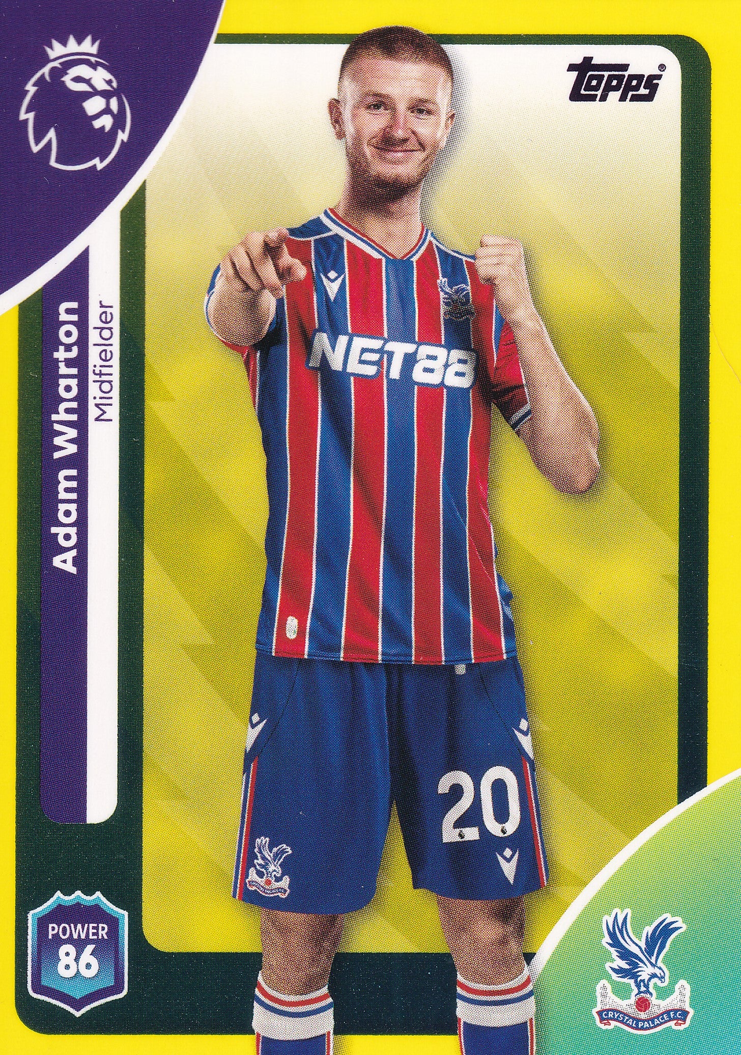 117. ADAM WHARTON - CRYSTAL PALACE - YELLOW PARALLELL