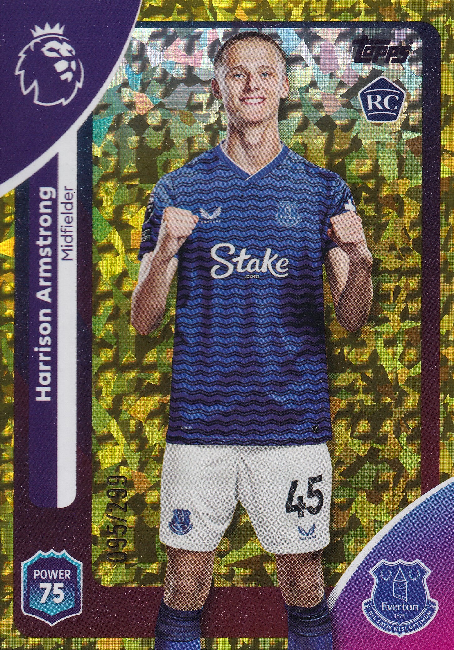 136. HARRISON ARMSTRONG - EVERTON - ROOKIE CARD /299