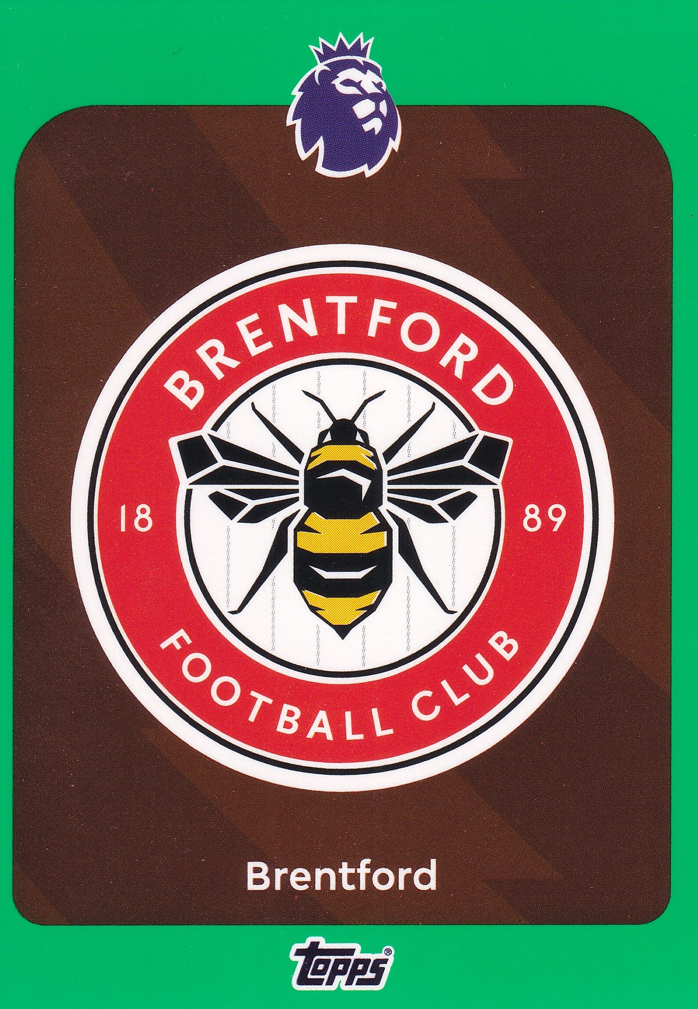 055. BRENTFORD - BADGE - GREEN PARALLELL