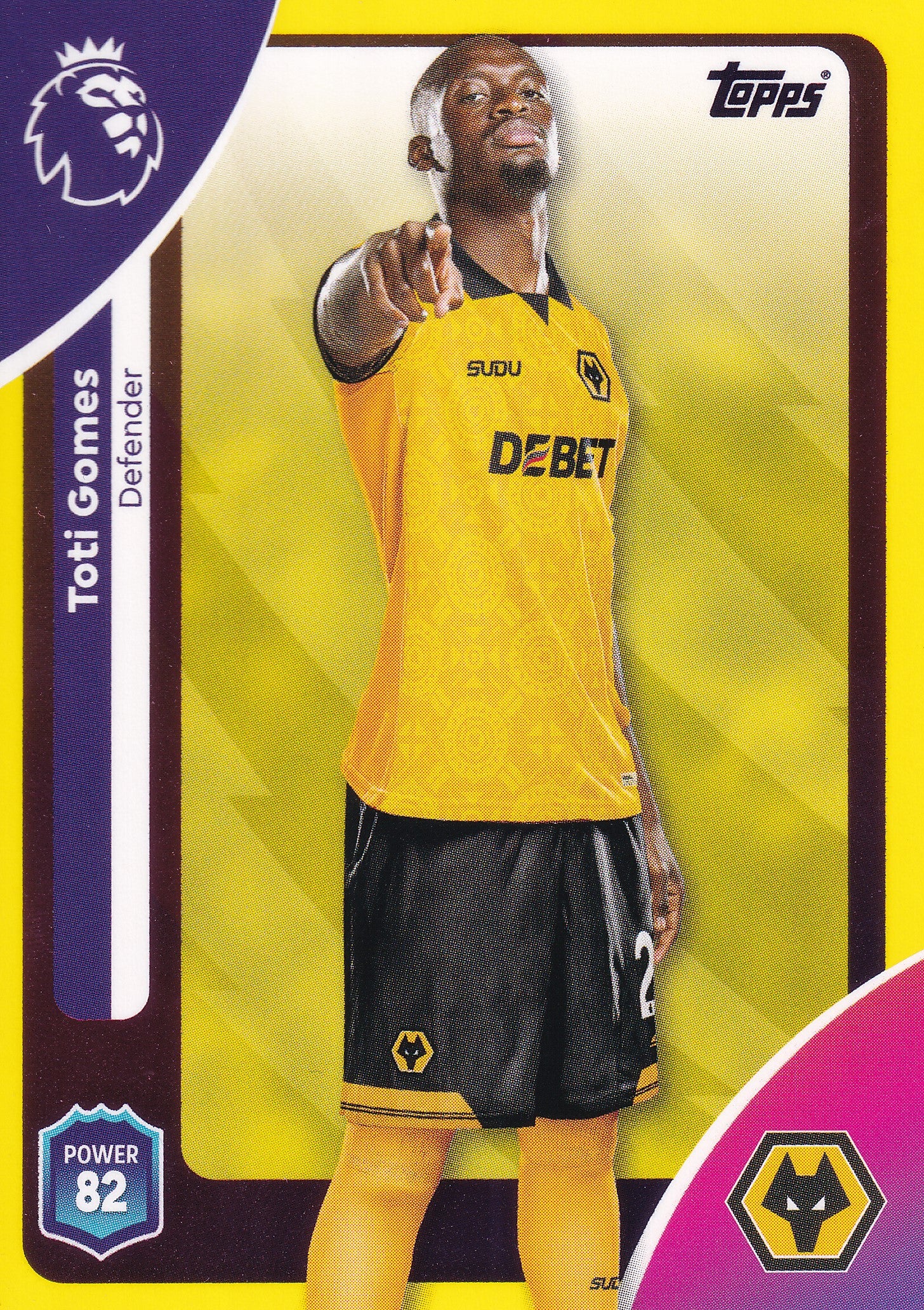 294. TOTI GOMES - WOLVERHAMPTON WANDERERS - YELLOW PARALLELL