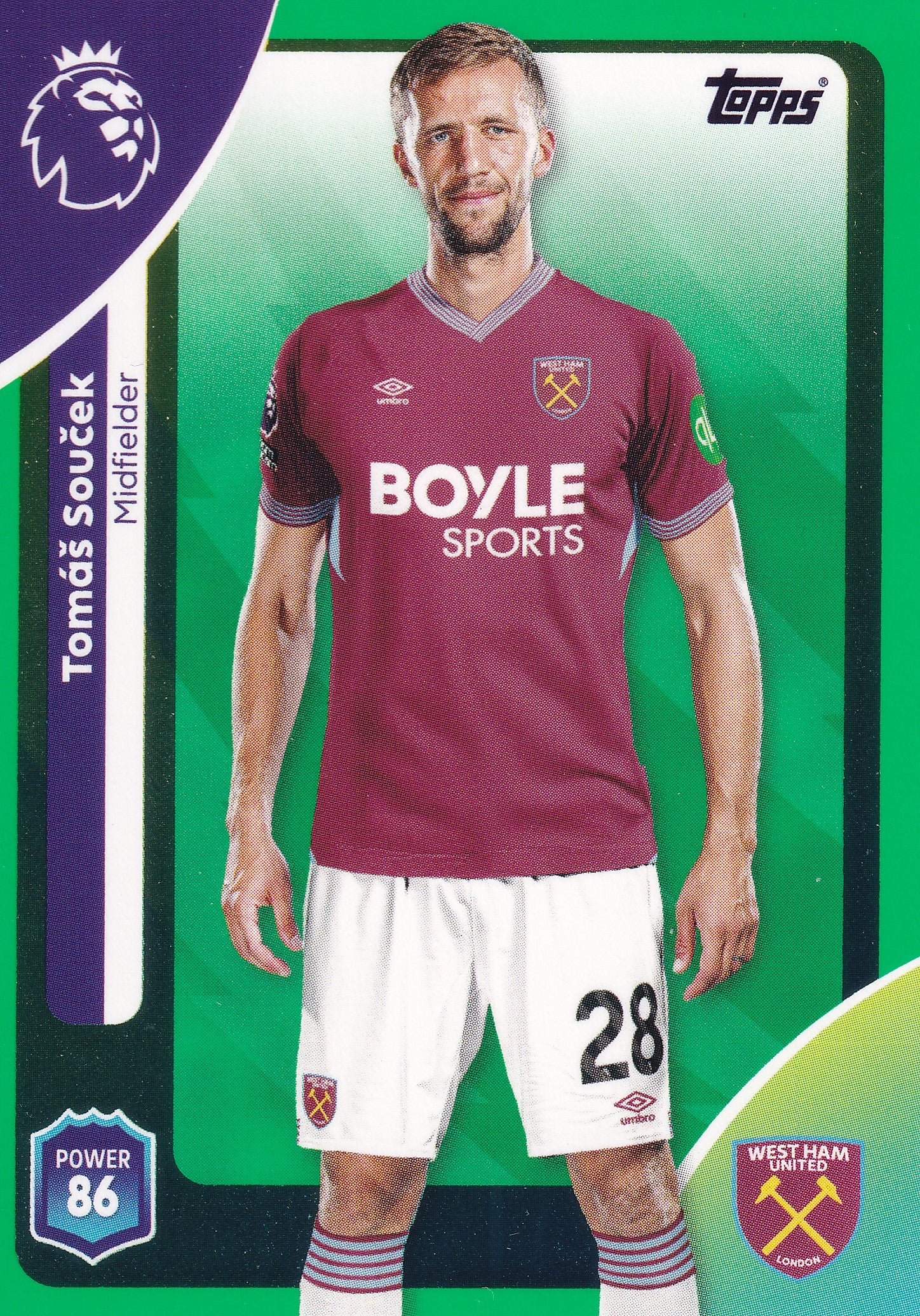 278. TOMAS SOUCEK - WEST HAM UNITED - GREEN PARALLELL