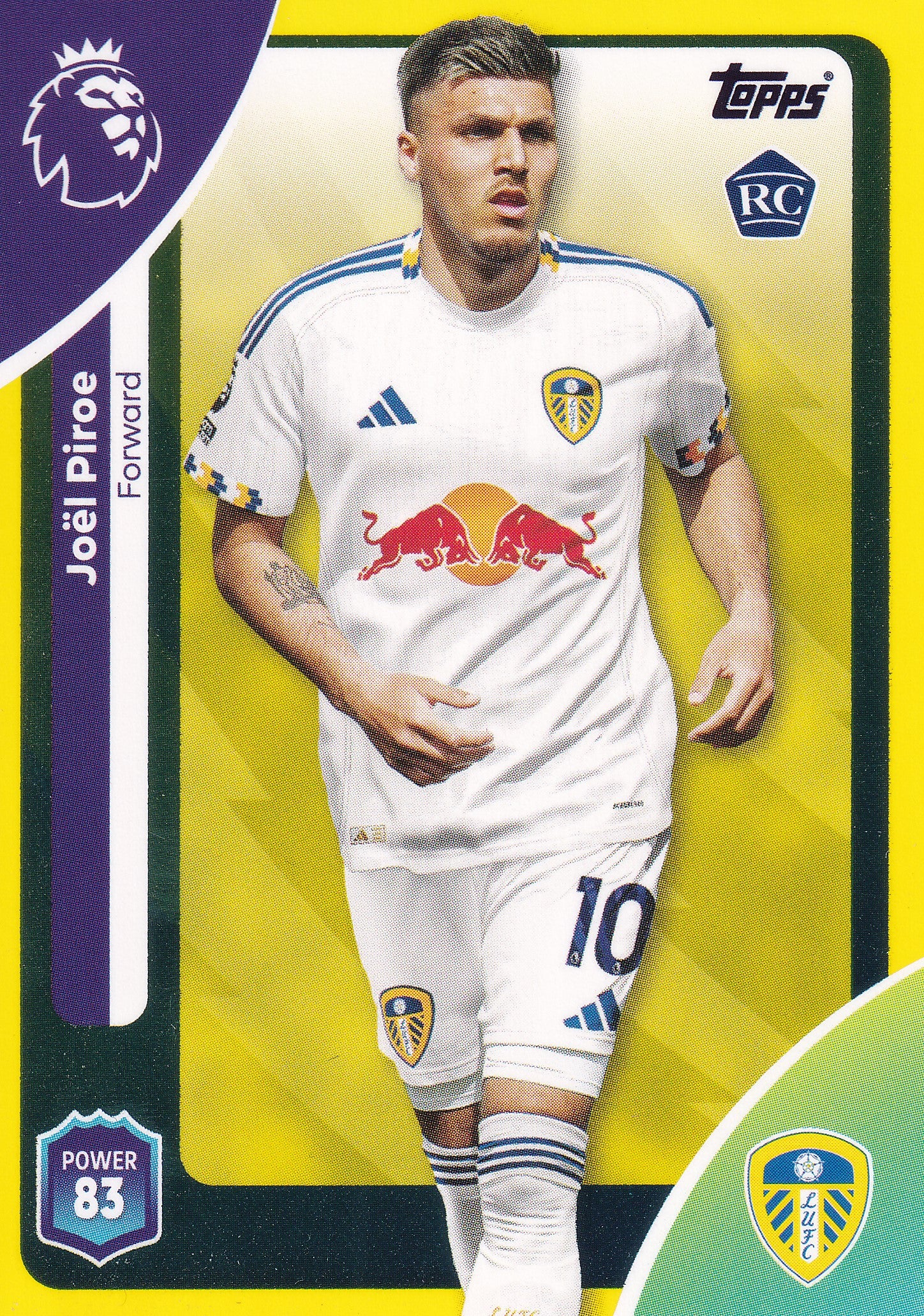 339. JOEL PIROE - LEEDS UNITED - ROOKIE CARD - YELLOW PARALLELL