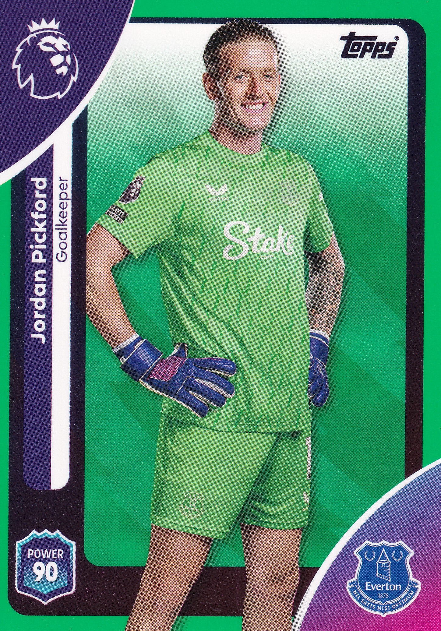 128. JORDAN PICKFORD - EVERTON - GREEN PARALLELL