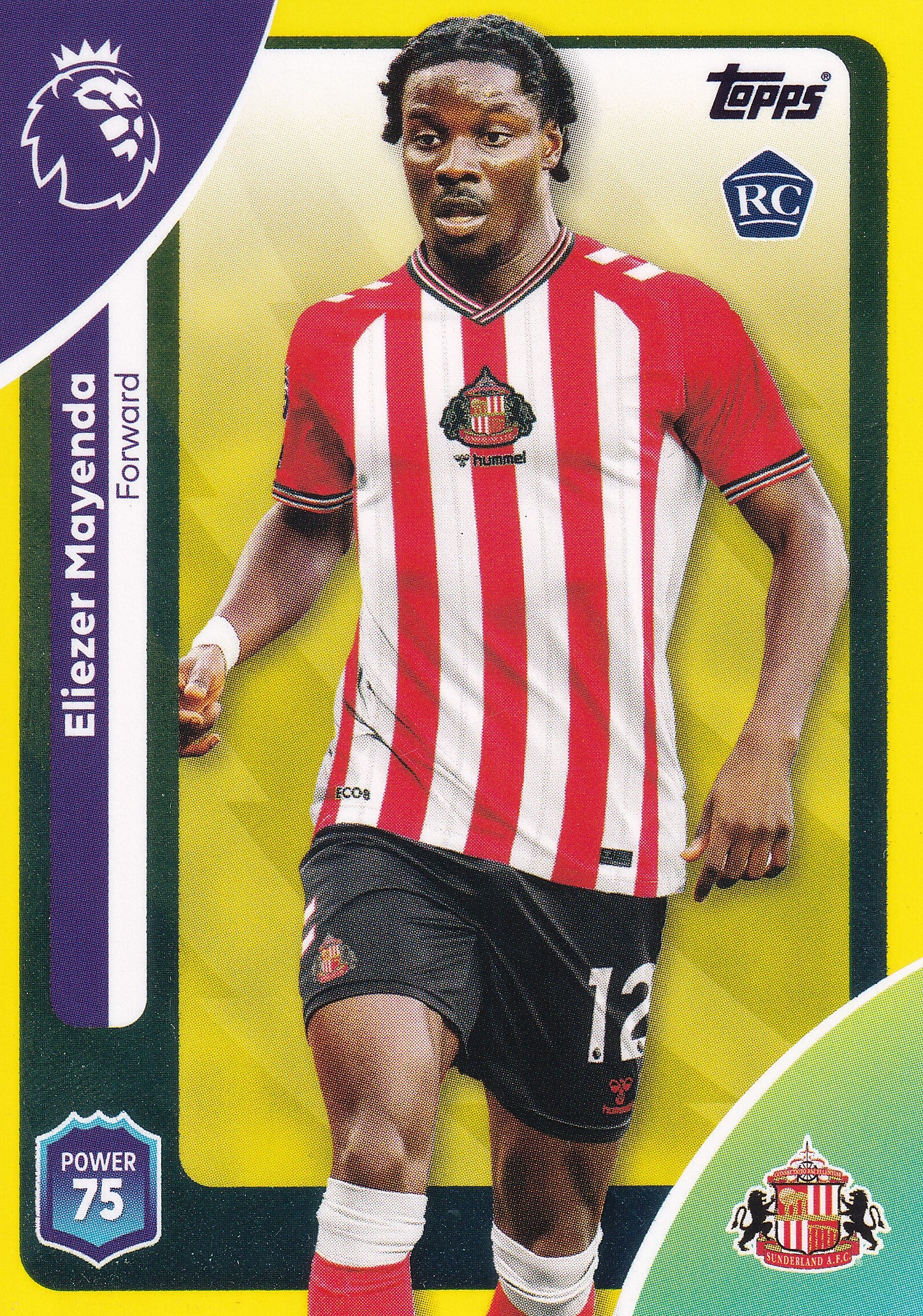 356. ELIEZER MAYENDA - SUNDERLAND - ROOKIE CARD - YELLOW PARALLELL