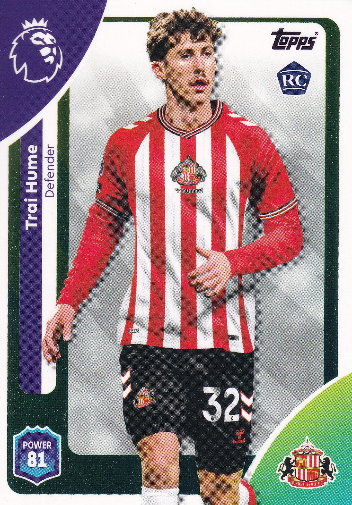 345. TRAI HUME - SUNDERLAND - ROOKIE CARD