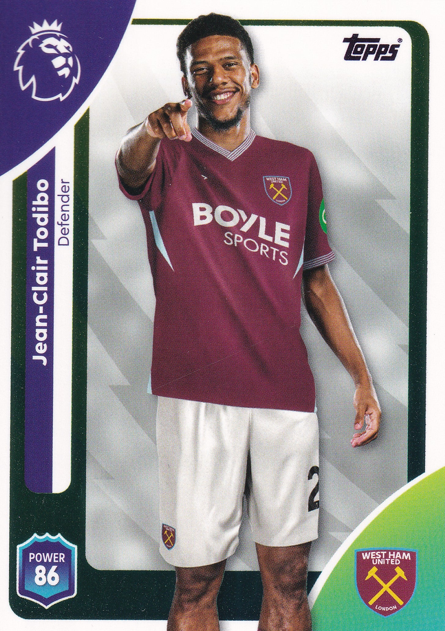 273. JEAN-CLAIR TODIBO - WEST HAM UNITED