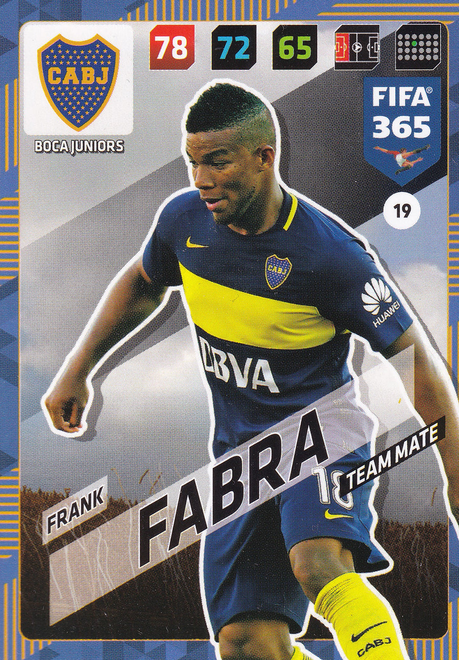 019. FRANK FABRA - BOCA JUNIORS - TEAM MATE