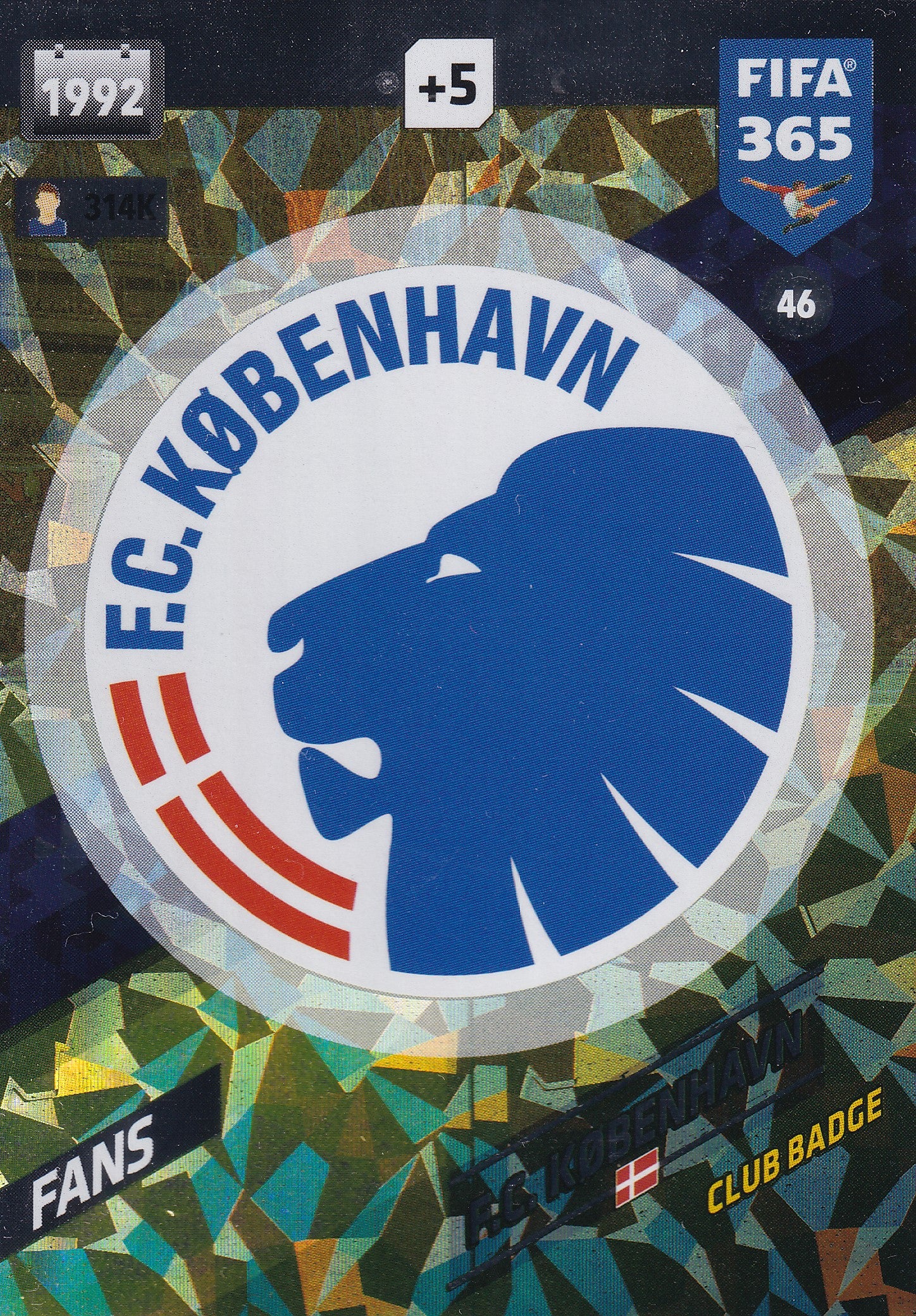 046. F.C. KØBENHAVN - DANMARK - FANS - CLUB BADGE
