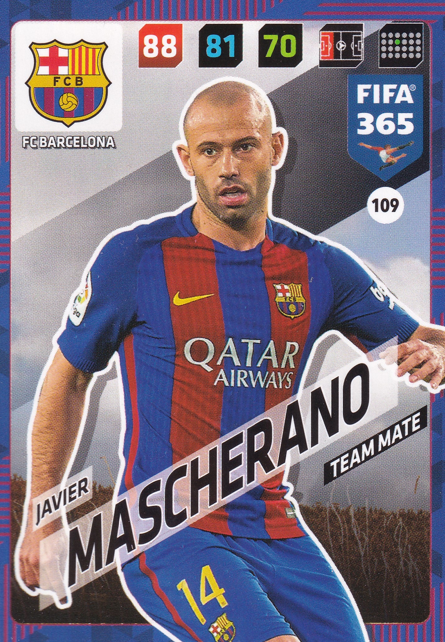 109. JAVIER MASCHERANO - FC BARCELONA - TEAM MATE