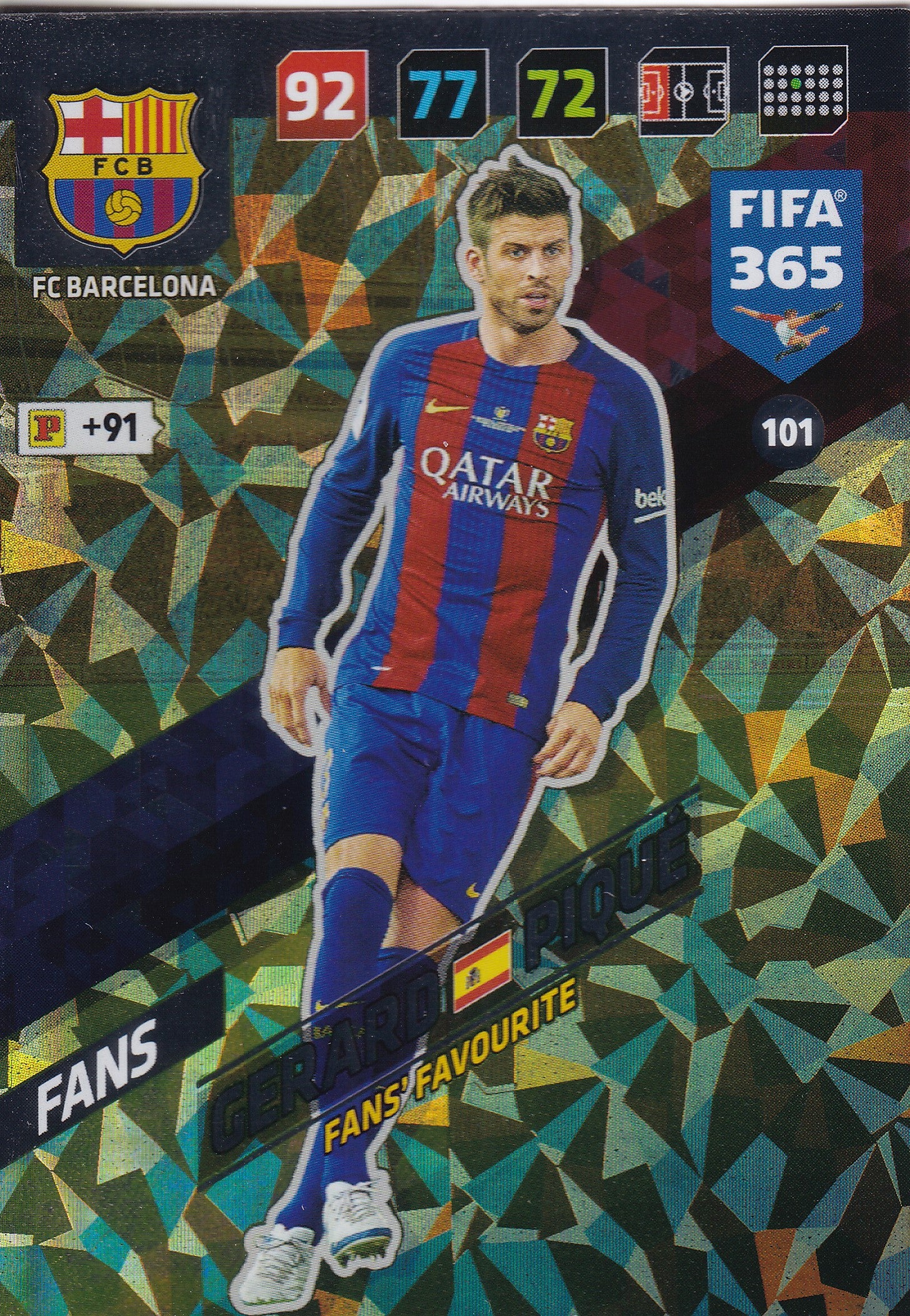 101. GERARD PIQUÉ - FC BARCELONA - FANS - FANS’ FAVOURITE