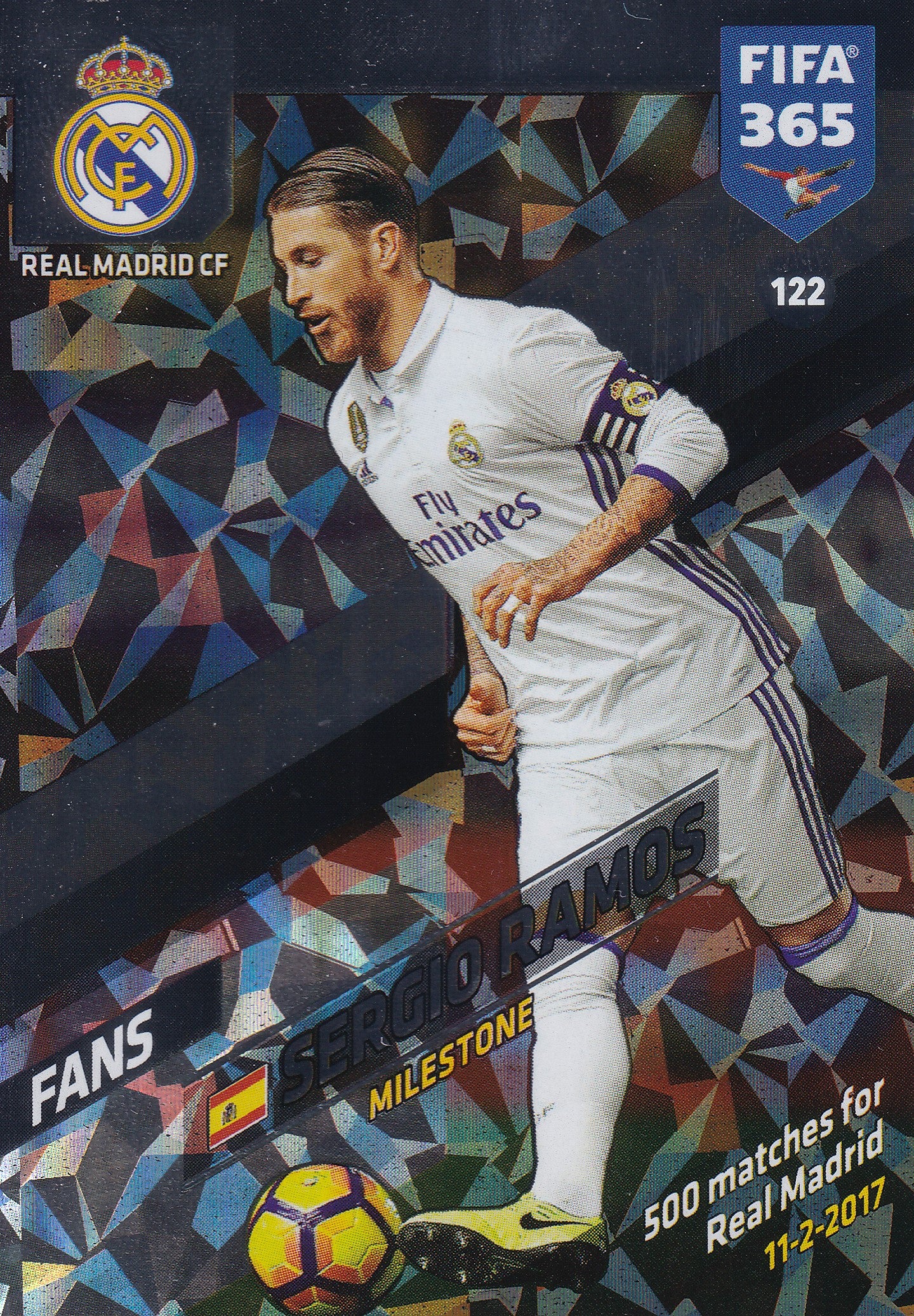 122. SERGIO RAMOS - REAL MADRID CF - FANS - MILESTONE