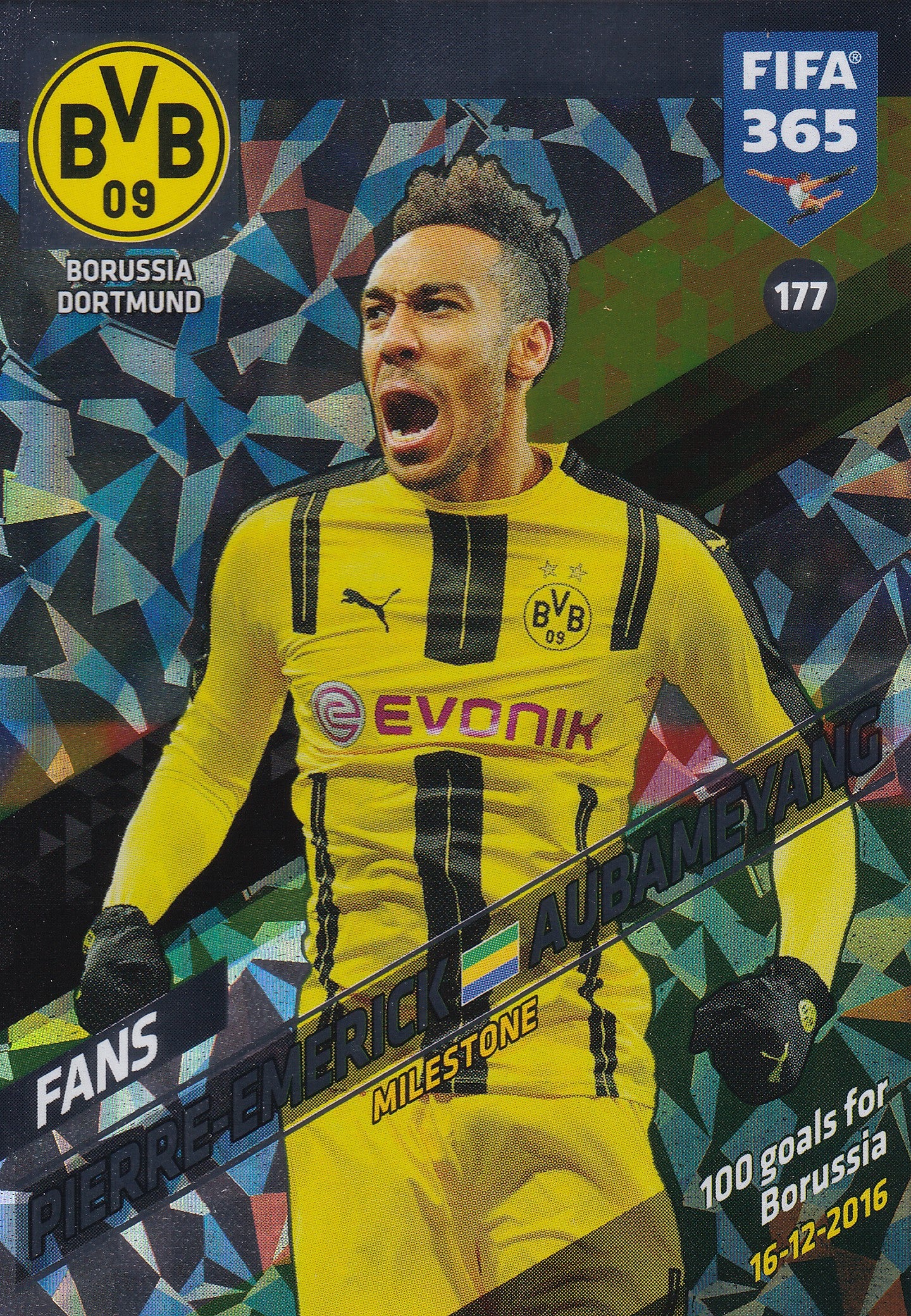 177. PIERRE-EMERICK AUBAMEYANG - BORUSSIA DORTMUND - FANS - MILESTONE