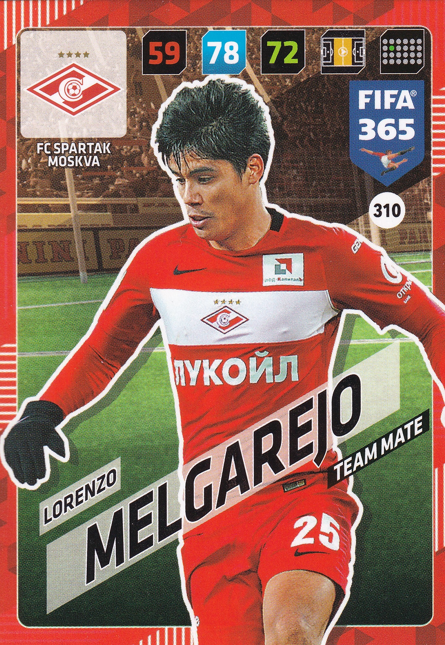 310. LORENZO MELGAREJO - FC SPARTAK MOSKVA - TEAM MATE