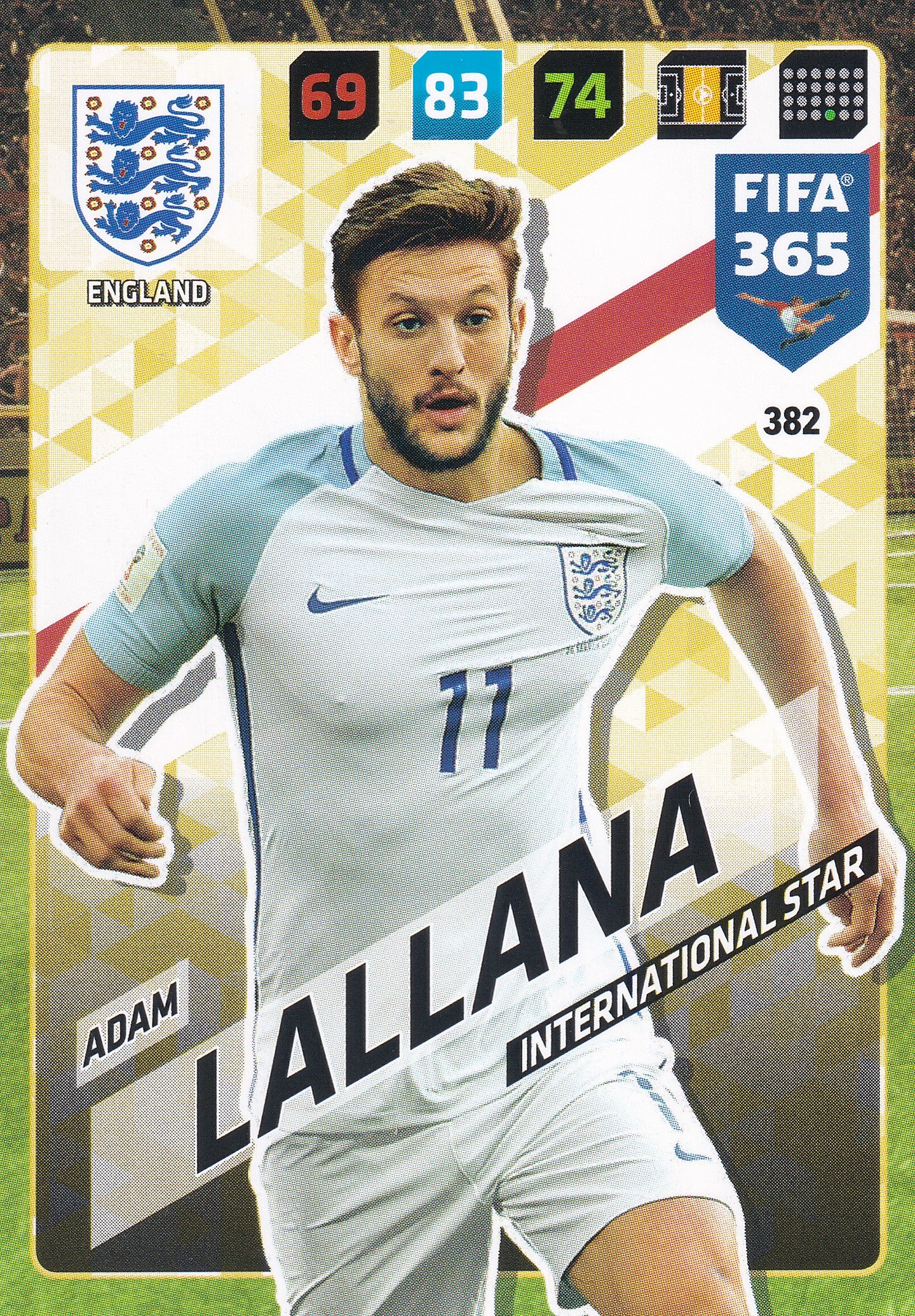 382. ADAM LALLANA - ENGLAND - INTERNATIONAL STAR