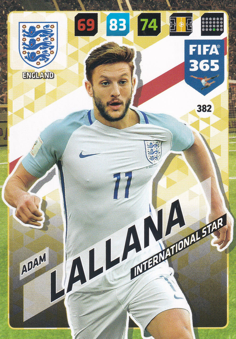 382. ADAM LALLANA - ENGLAND - INTERNATIONAL STAR