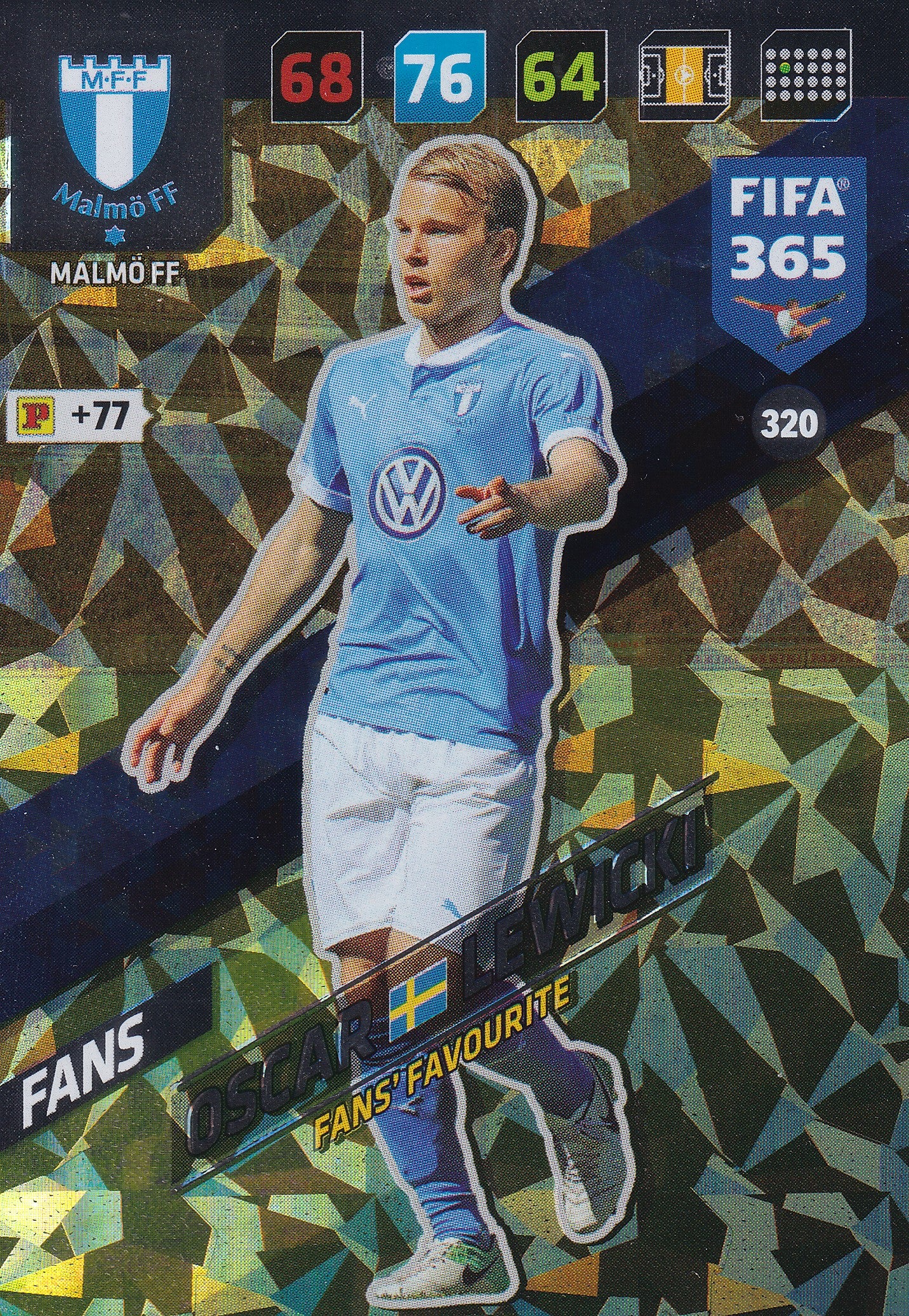 320. OSCAR LEWICKI - MALMÖ FF - FANS - FANS’ FAVOURITE