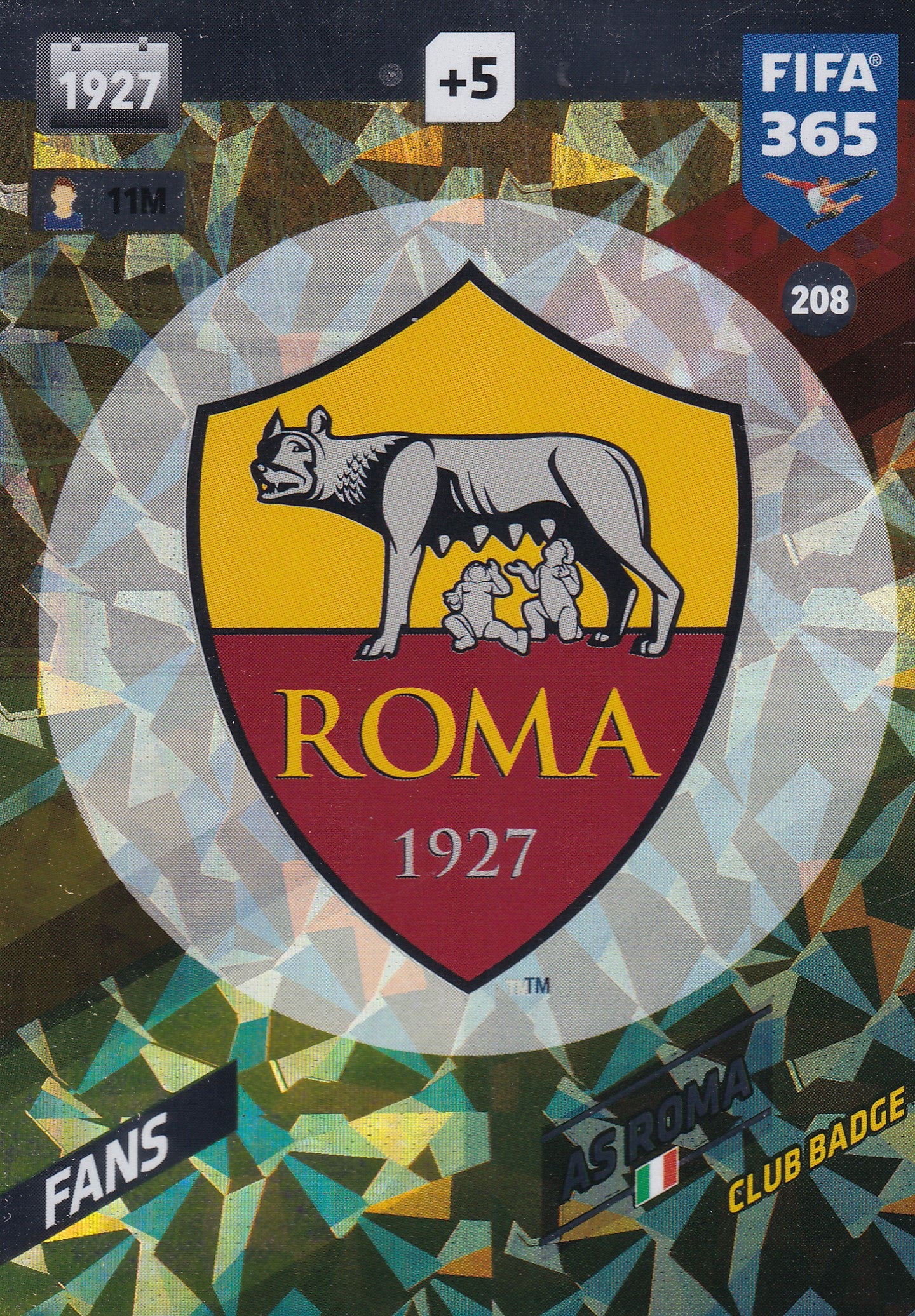 208. AS ROMA - ITALIA - FANS - CLUB BADGE