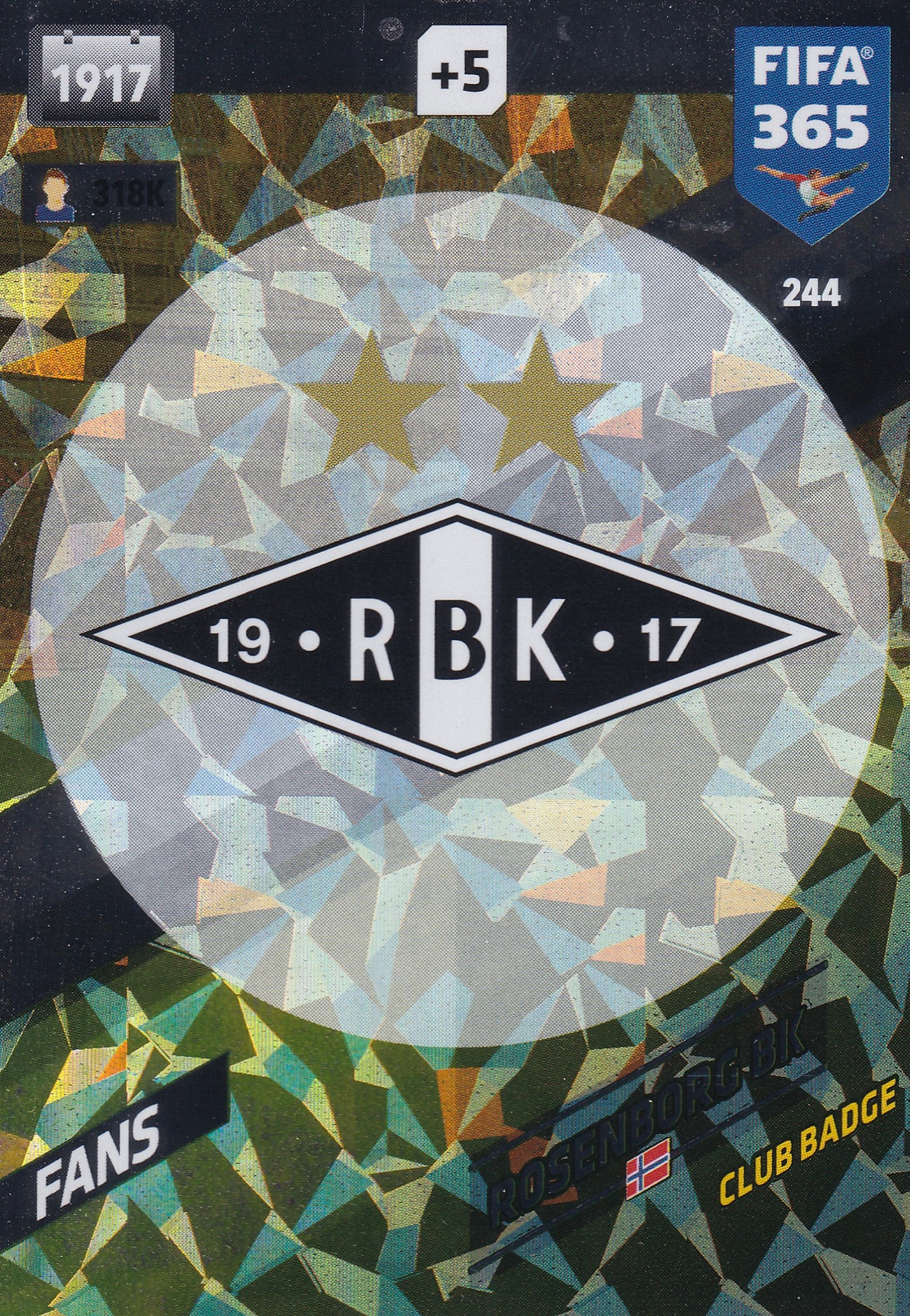 244. ROSENBORG BK - NORGE - FANS - CLUB BADGE
