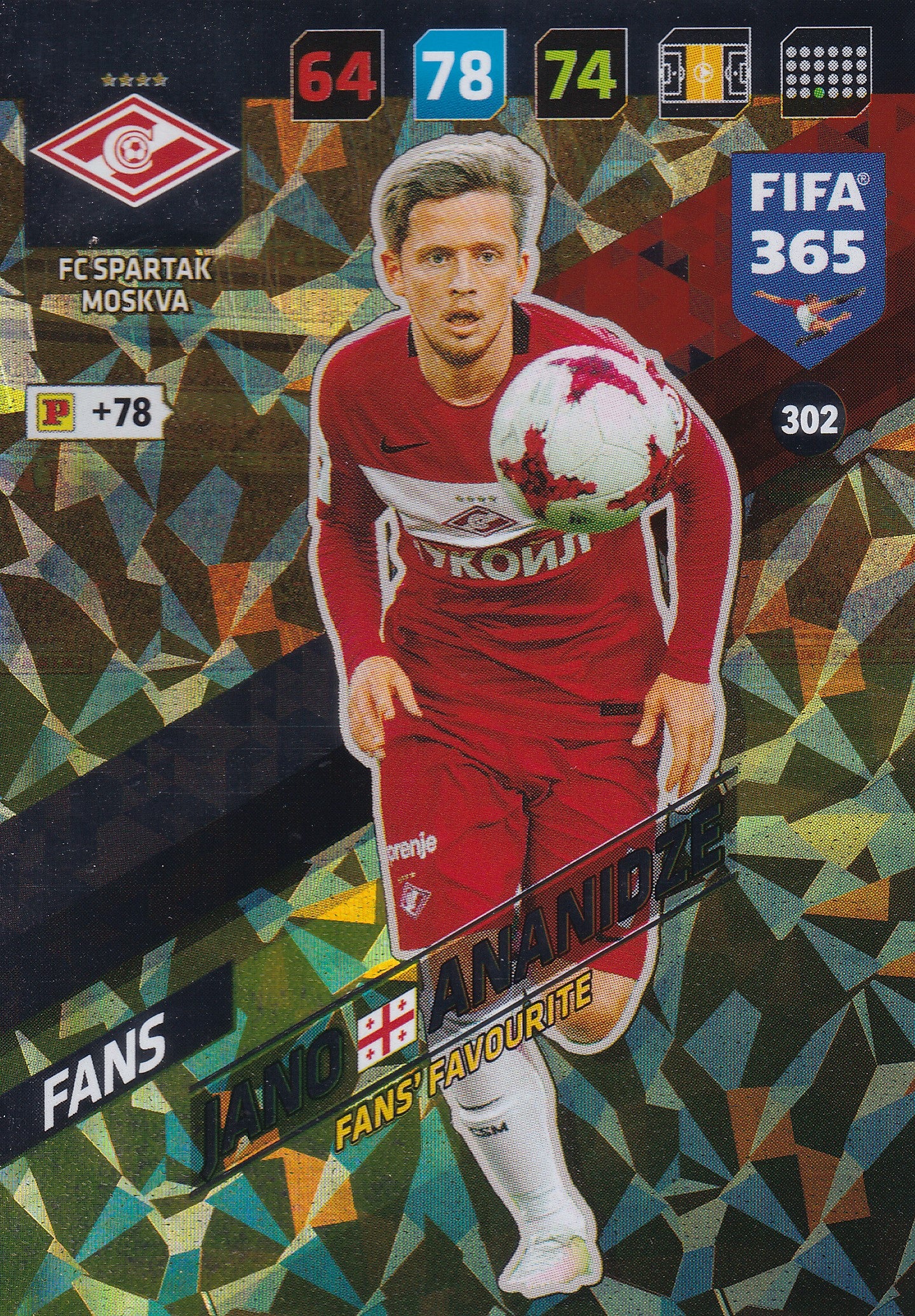 302. JANO ANANIDZE - FC SPARTAK MOSKVA - FANS - FANS’ FAVOURITE