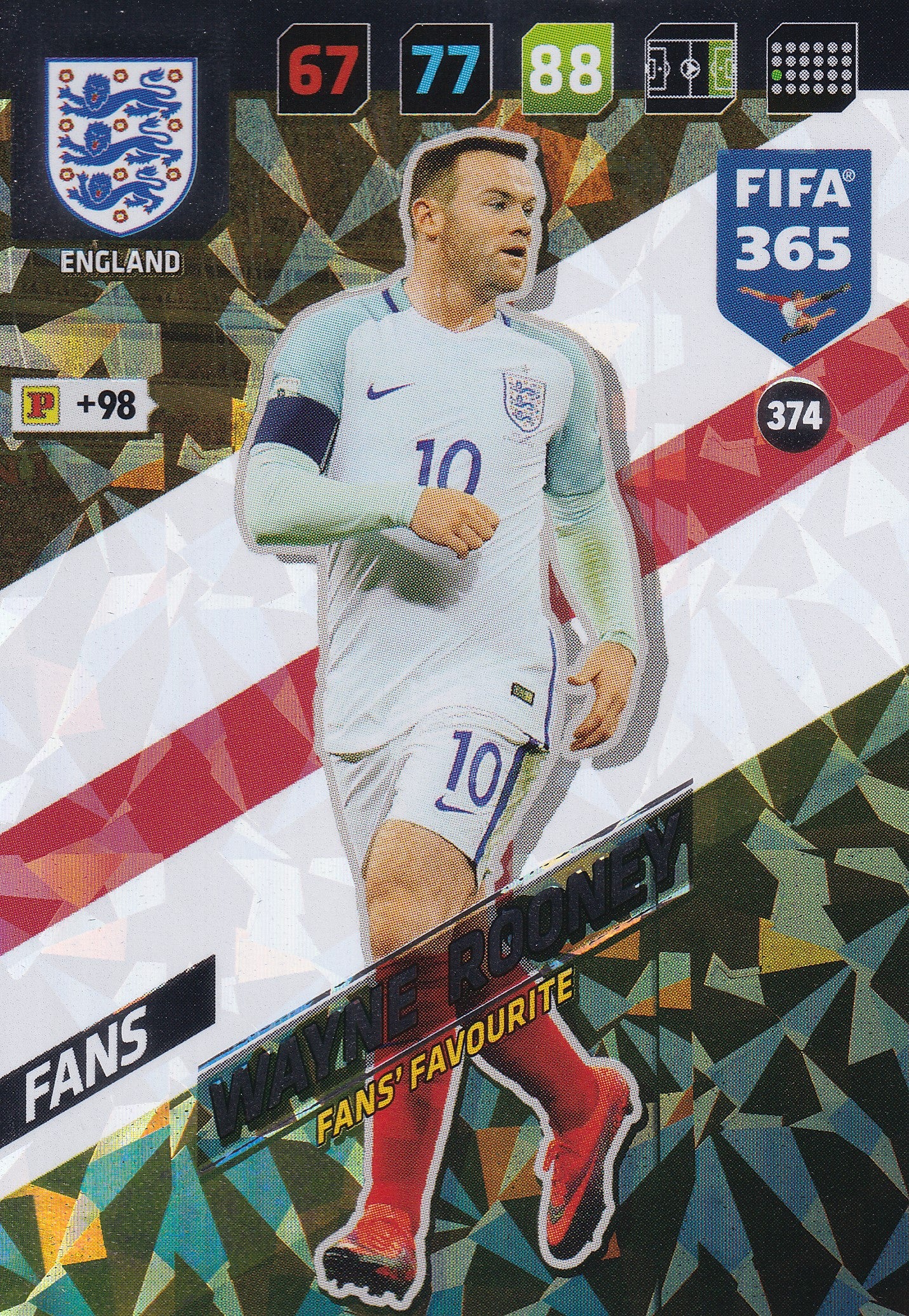 374. WAYNE ROONEY - ENGLAND - FANS - FANS’ FAVOURITE